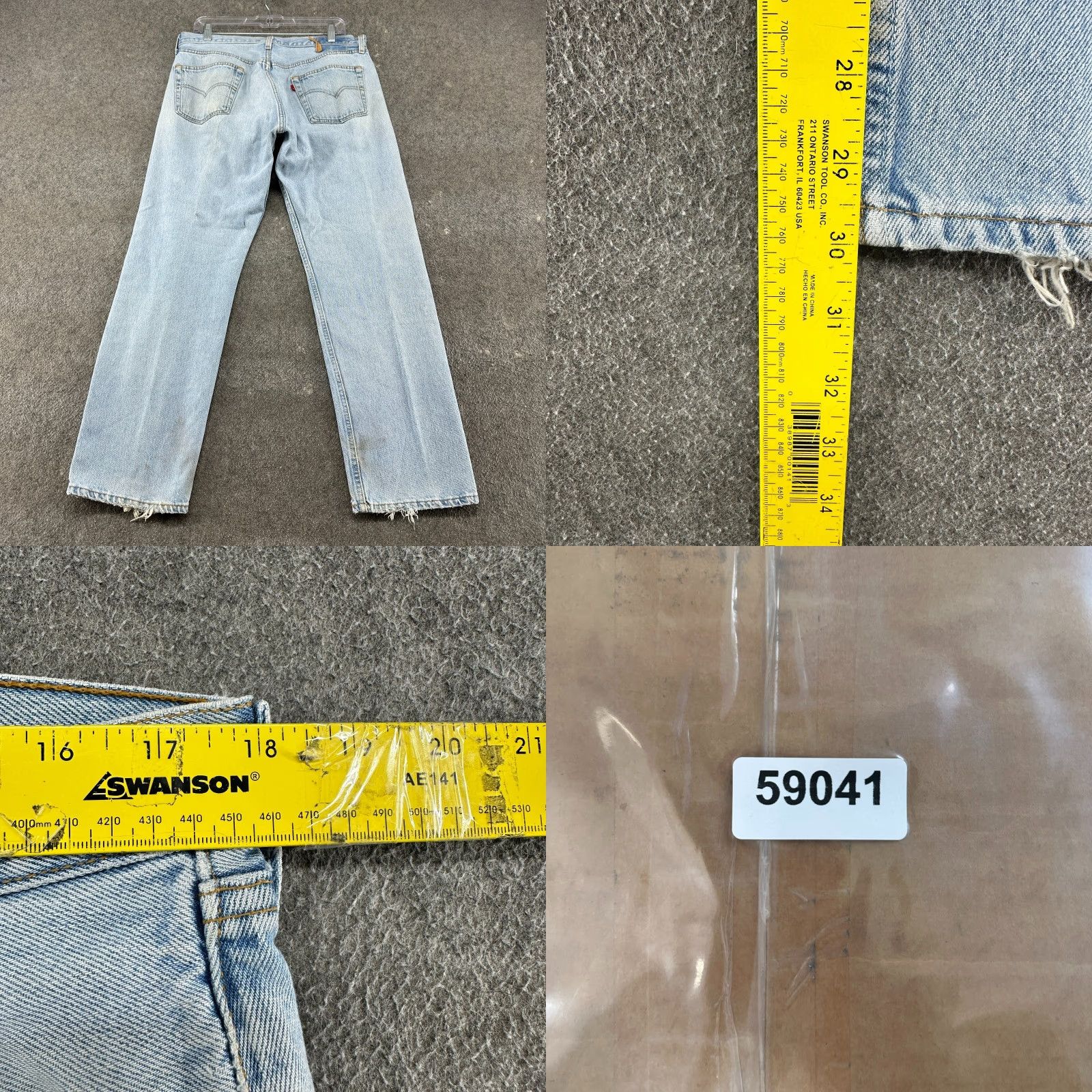 Levi's VINTAGE Levi's 501 Jeans Mens 36x30 Blue Light Wash Distressed USA 90s Size US 36 / EU 52 - 10 Thumbnail