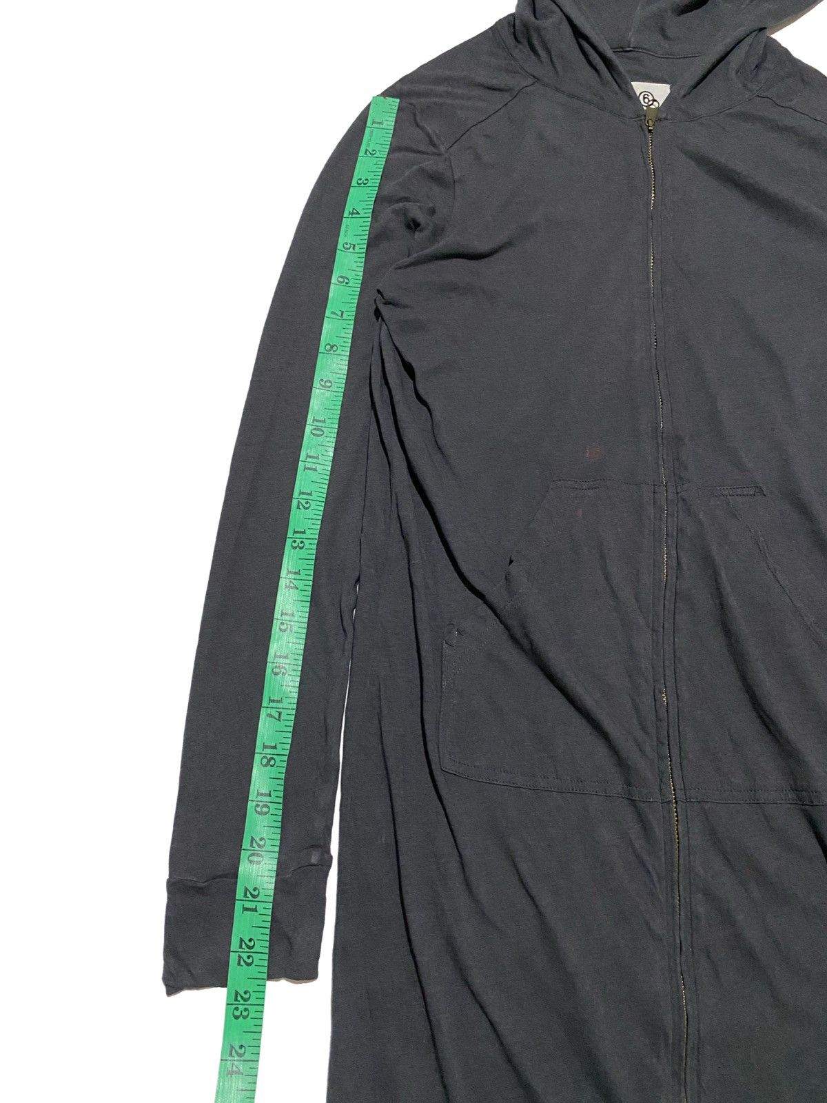 MAISON MARGIELA LONG HOODIES ZIPPER BLACK FADED