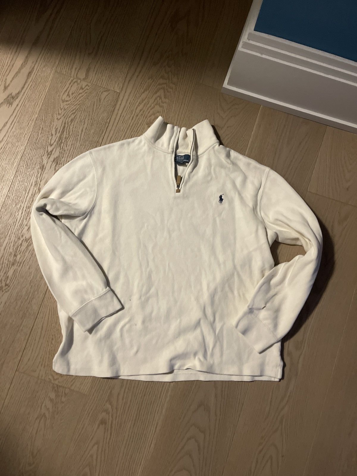 Polo Ralph Lauren Cream polo Ralph Lauren quarter zip Size US XL / EU 56 / 4 - 1 Thumbnail