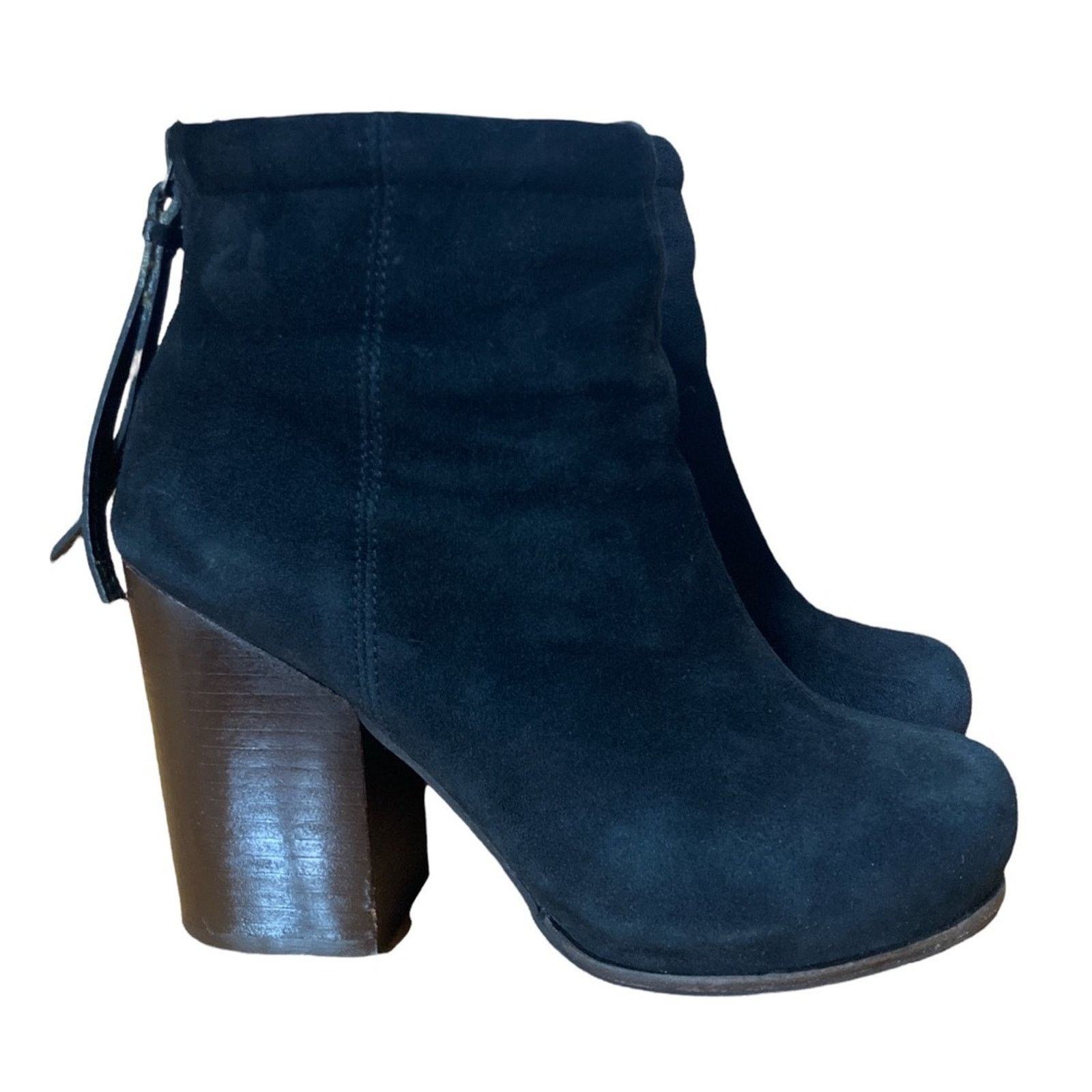 Jeffrey Campbell Rumble Suede Ankle Booties US 8 Brown 4" Block Heel 90s Boho Size US 8 / IT 38 - 1 Thumbnail