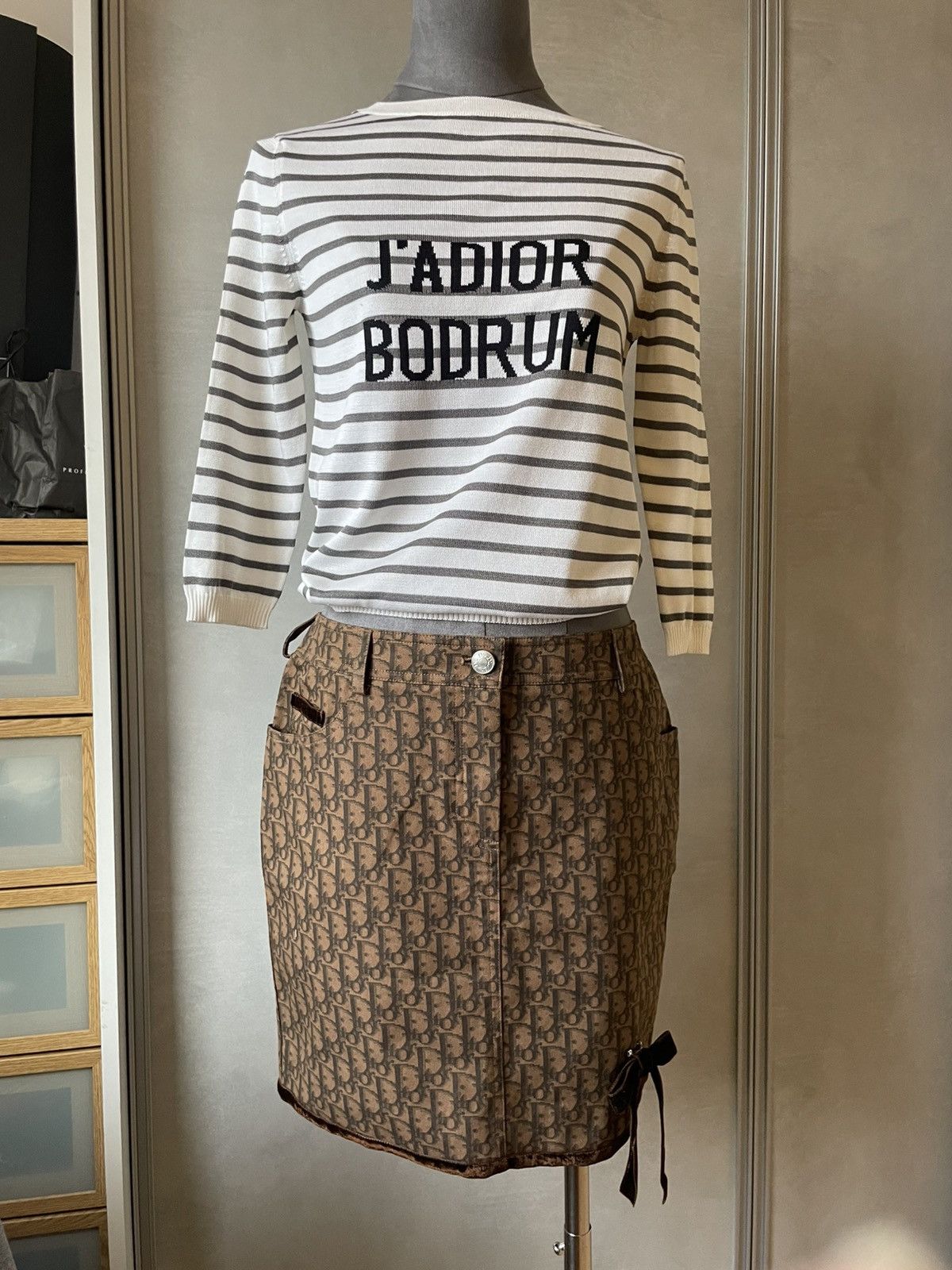 Dior CHRISTIAN DIOR MONOGRAM OBLIQUE SKIRT Size 27" / US 4 / IT 40 - 8 Thumbnail
