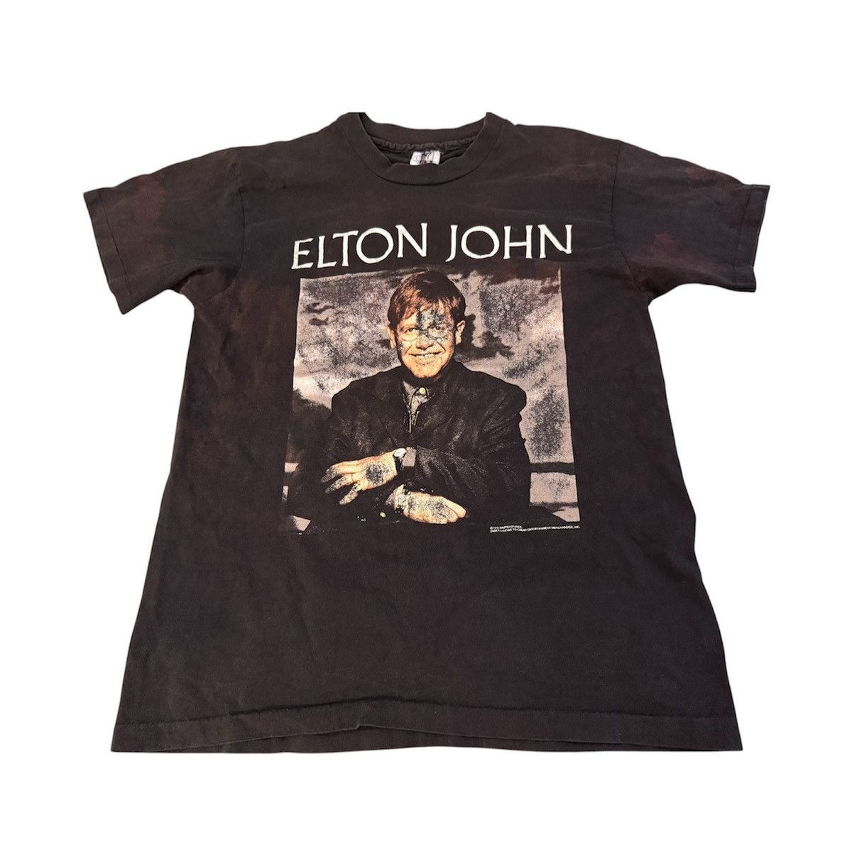 Vintage Thrashed Vintage 90s Elton John & Ray Cooper 1995 T Shirt Size US L / EU 52-54 / 3 - 1 Thumbnail