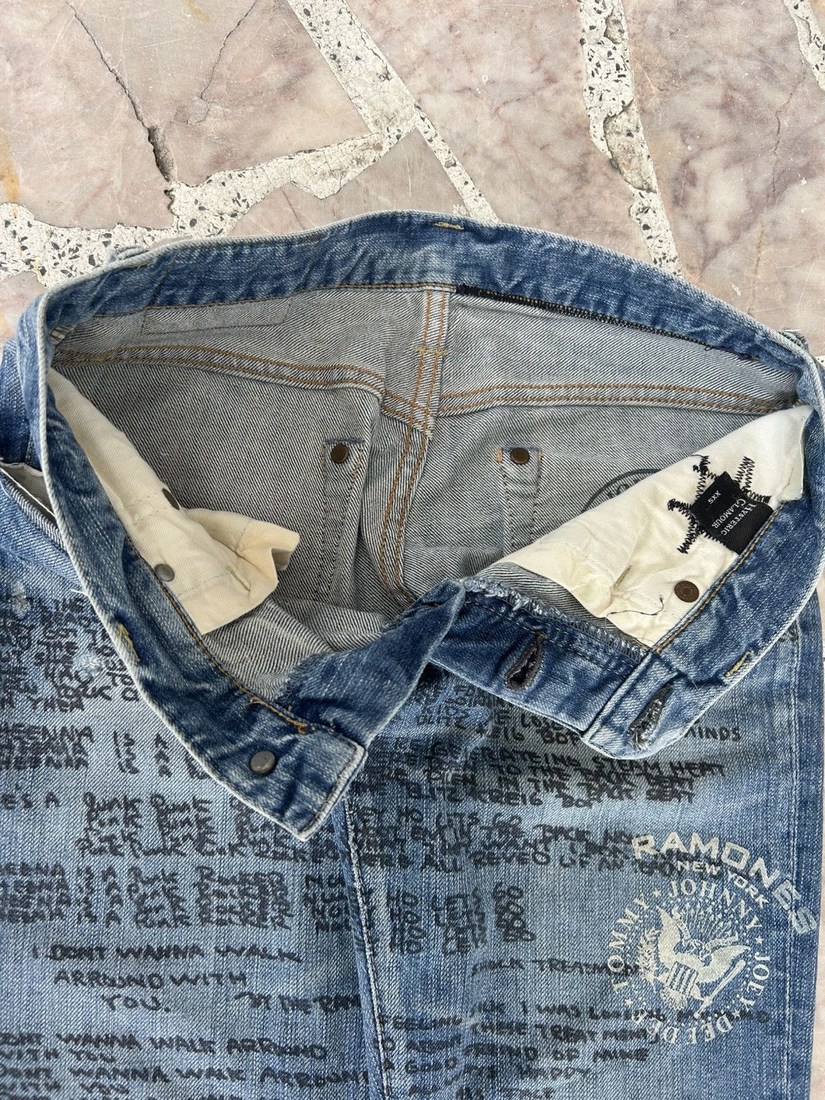 Hysteric Glamour Hysterics Japan X Ramones Lyrics Denim Size US 27 - 8 Thumbnail