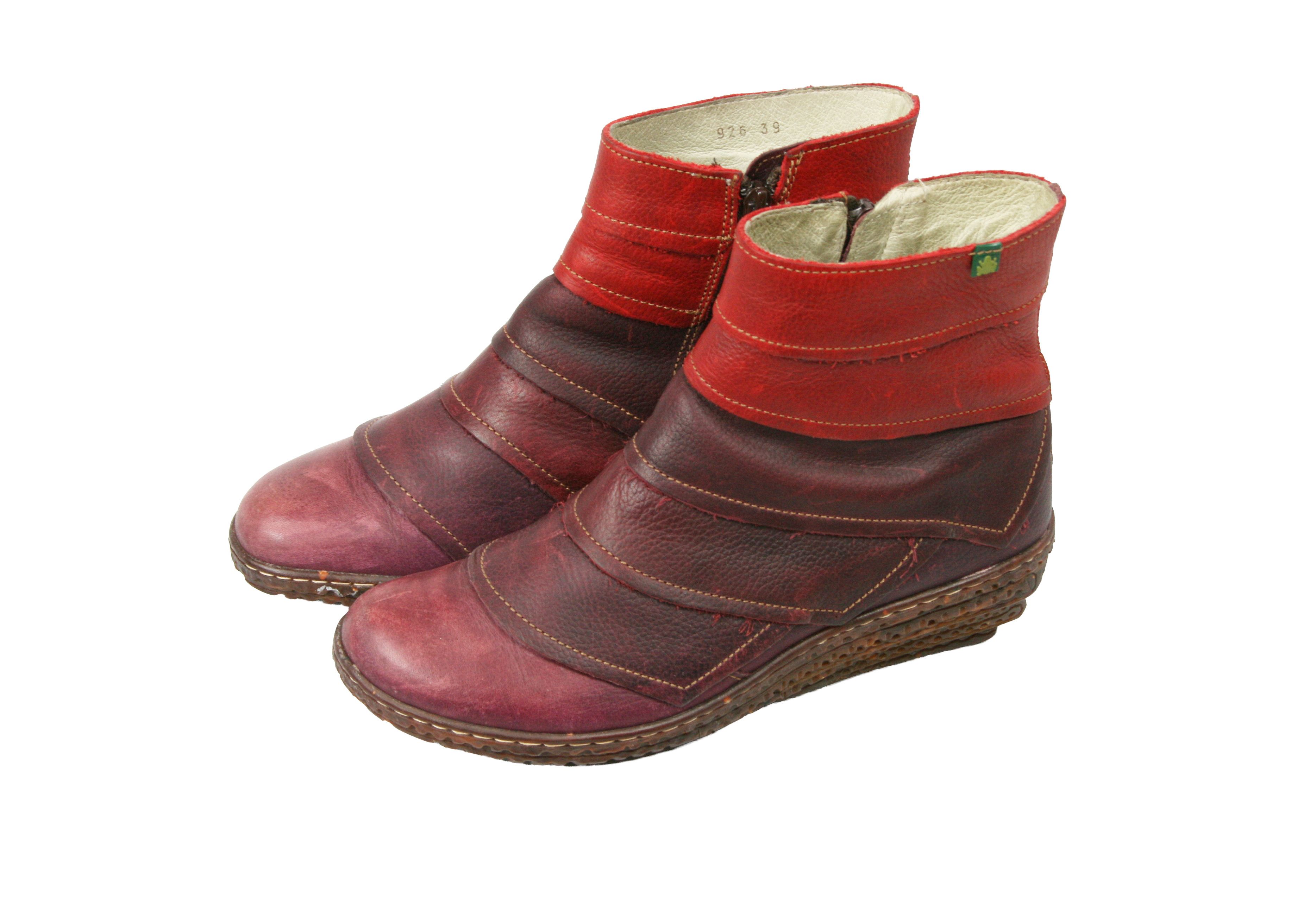 Japanese Brand El Naturalista 00S Goblin Multilayered Leather Y2K Boots Size US 9 / IT 39 - 3 Thumbnail