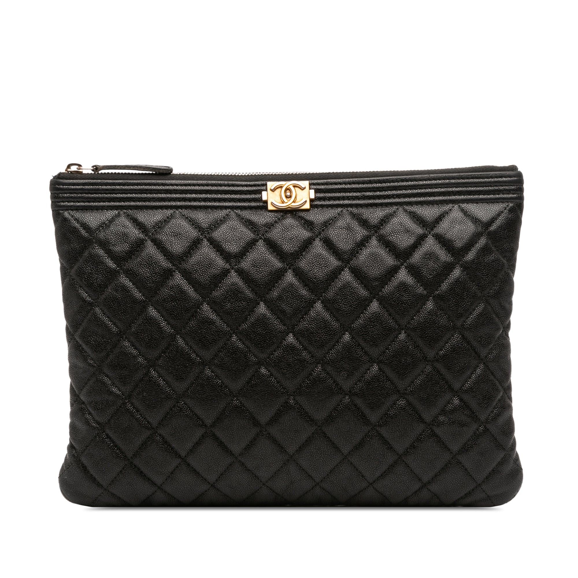 Chanel Medium Quilted Caviar Boy O Case Clutch Size ONE SIZE - 1 Thumbnail