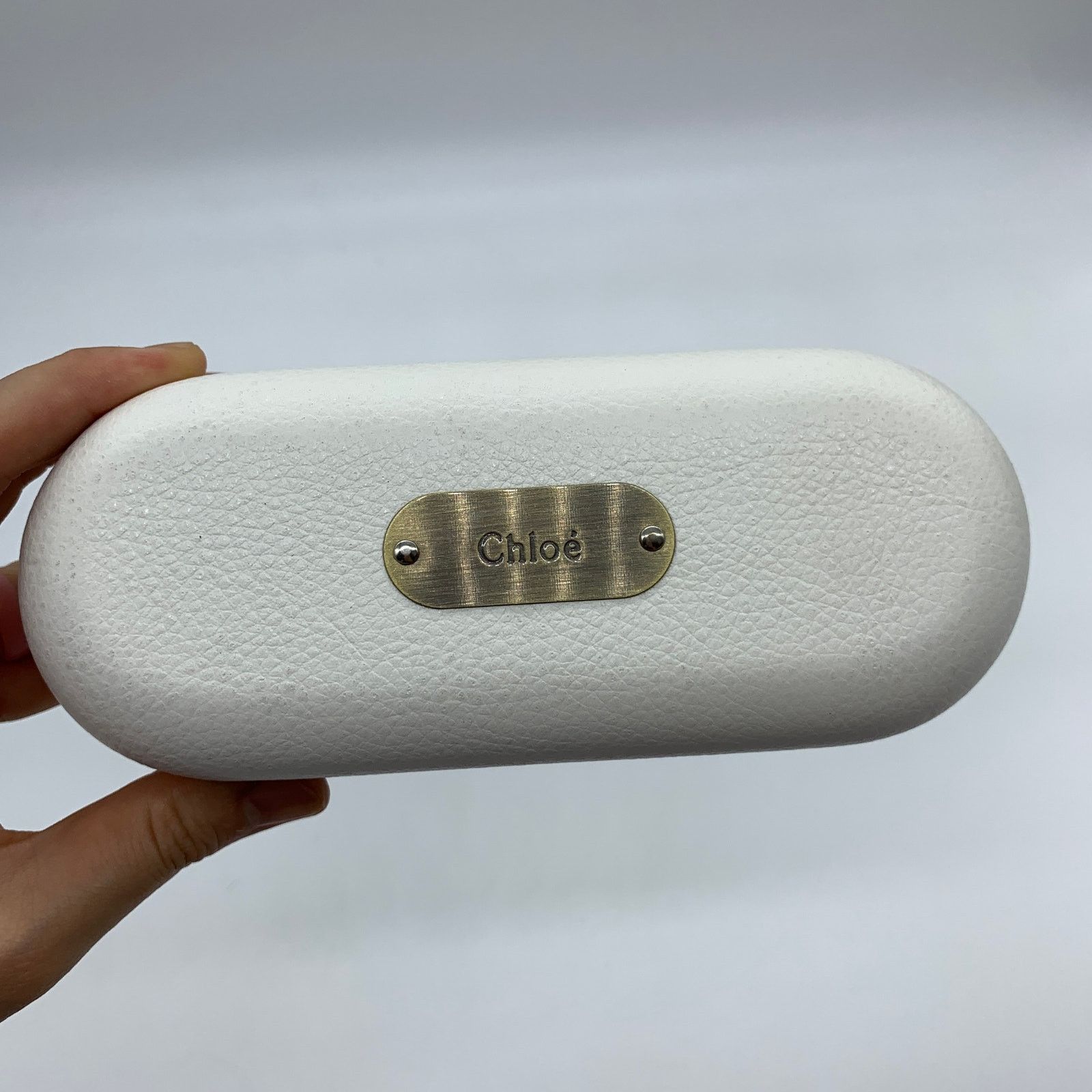 Chloe Chloe Sunglasses Hard Case Ivory Leather Size ONE SIZE - 3 Thumbnail
