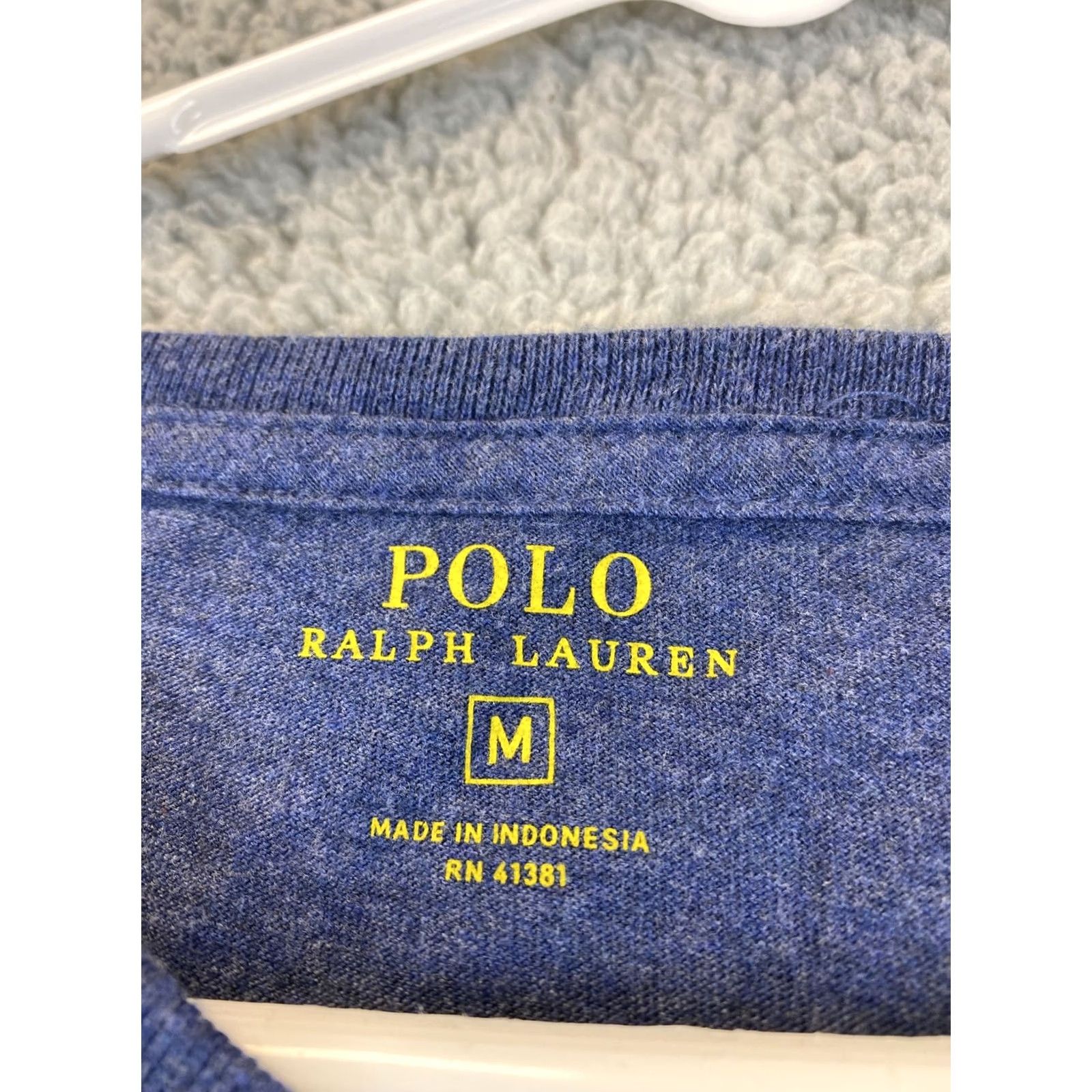 Levi's Polo Ralph Lauren T-Shirt Men M Cotton V-Neck Logo Short Sleeve Blue 100% Cotton Regular Fit Graphic Tee Casual Mens Size US M / EU 48-50 / 2 - 3 Thumbnail