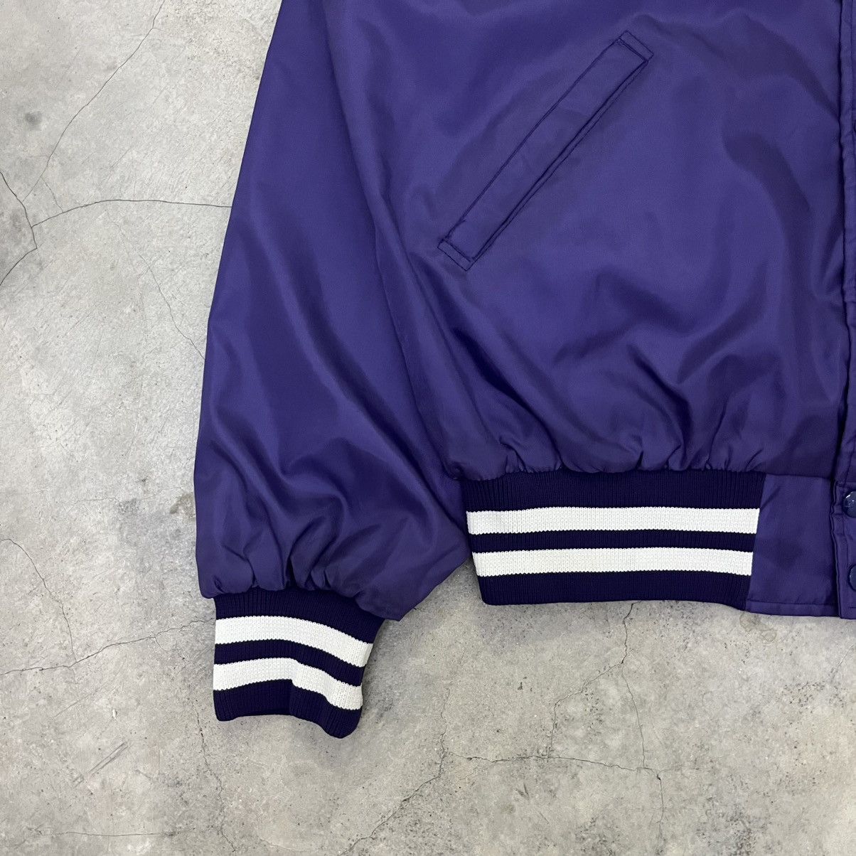 Vintage Vtg Northwestern Satin Bomber Jacket Size US L / EU 52-54 / 3 - 4 Thumbnail