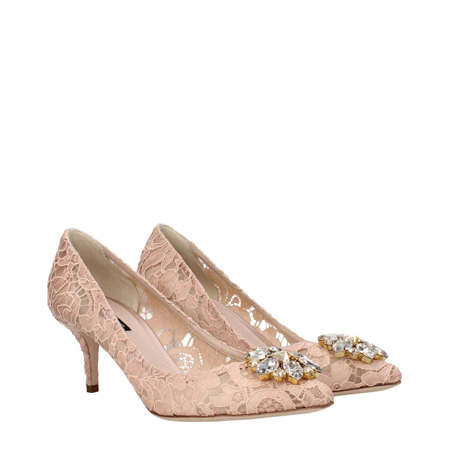 Dolce & Gabbana ob1o1e1124 Lace Pumps in Pink/Apricot Size US 9 / IT 39 - 2 Thumbnail