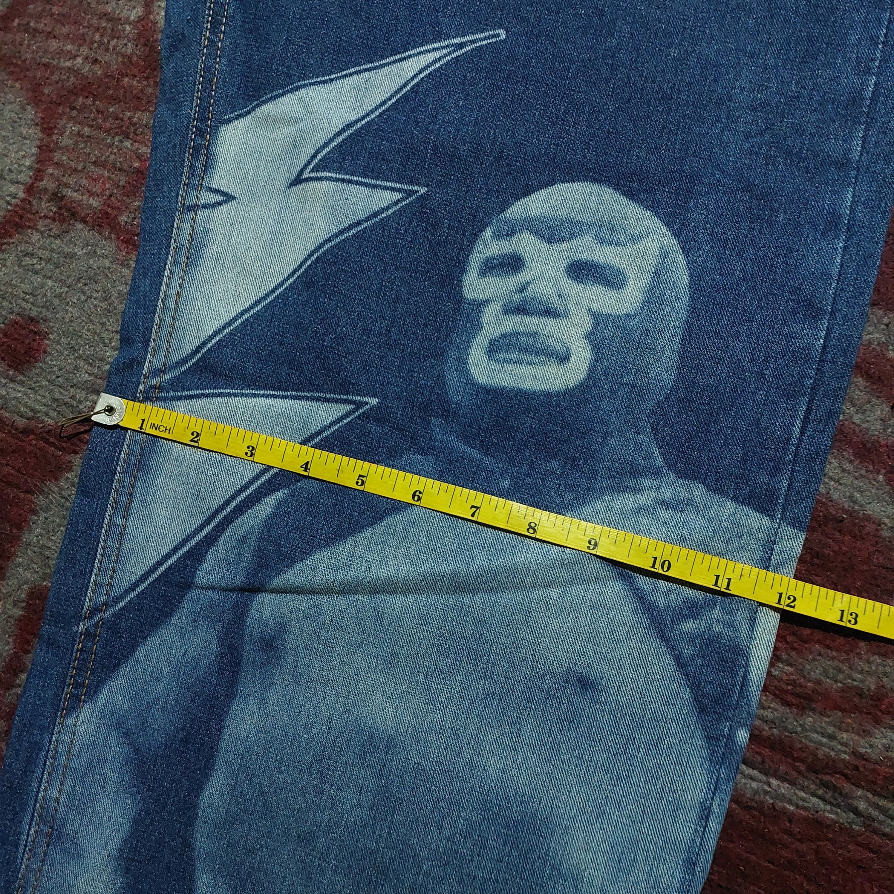 Marithe + Francois Girbaud Rey mysterio artwork printed carpenter denim Size US 35 - 18 Thumbnail