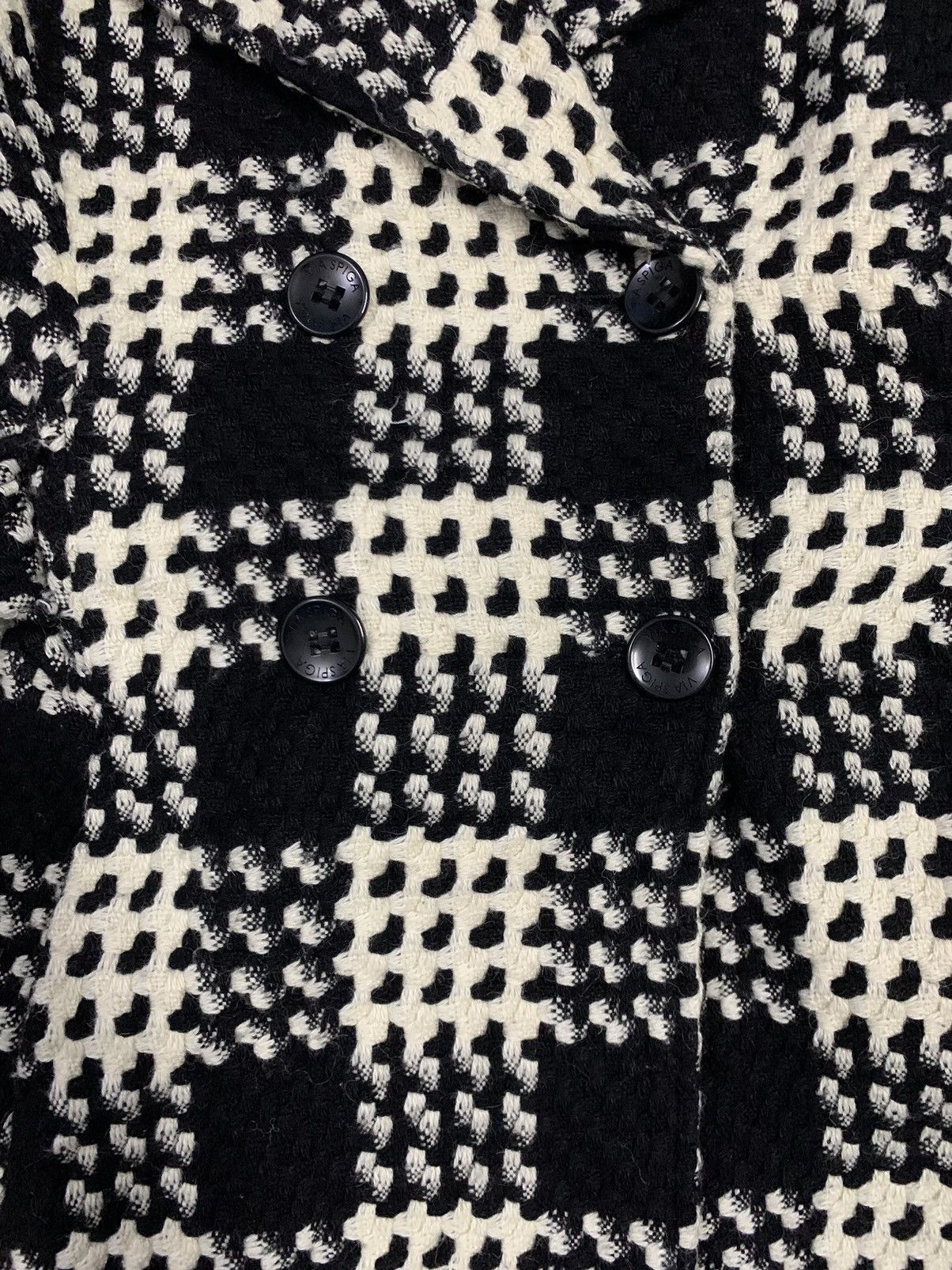 Other Vintage Via Spiga Wool Blend Woven Plaid Overcoat Size M / US 6-8 / IT 42-44 - 7 Thumbnail