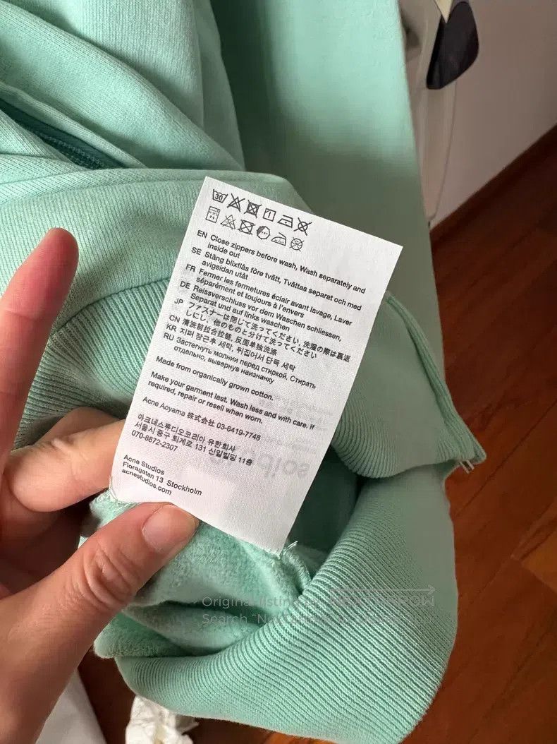 Acne Studios Acne Studios Green zip-up hooded sweatshirt Size S / US 4 / IT 40 - 4 Thumbnail