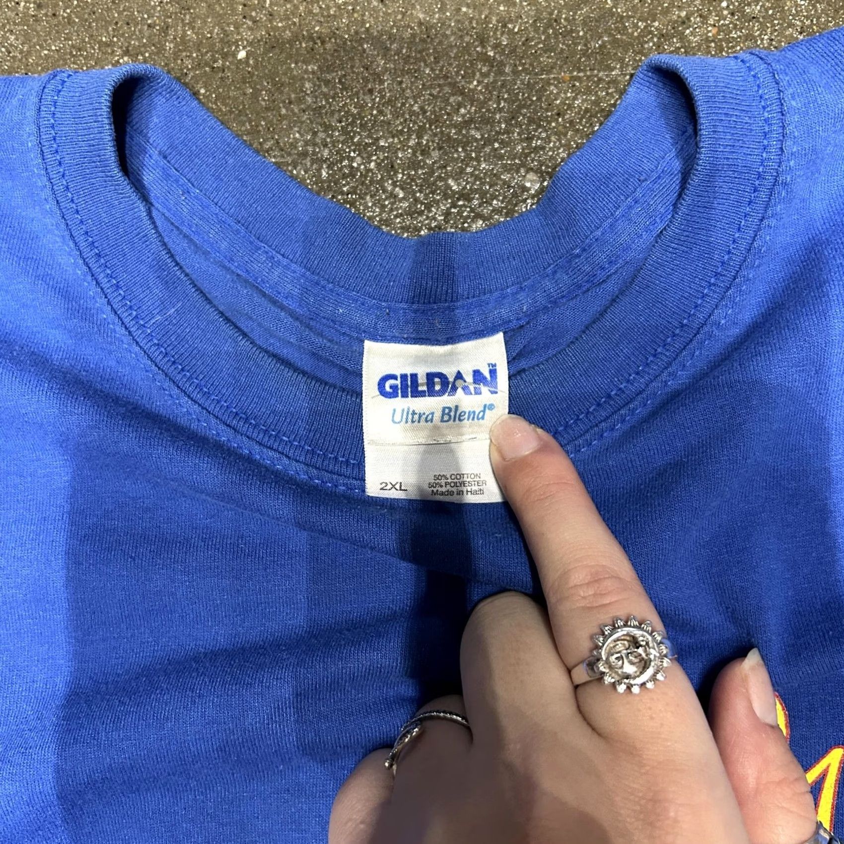 Gildan Gildan Shirt Mens 2XL Blue SUR Customs & Collisions Graphic Tee Car Fire Back Flame Crew Neck Short Sleeve Size US XXL / EU 58 / 5 - 3 Thumbnail