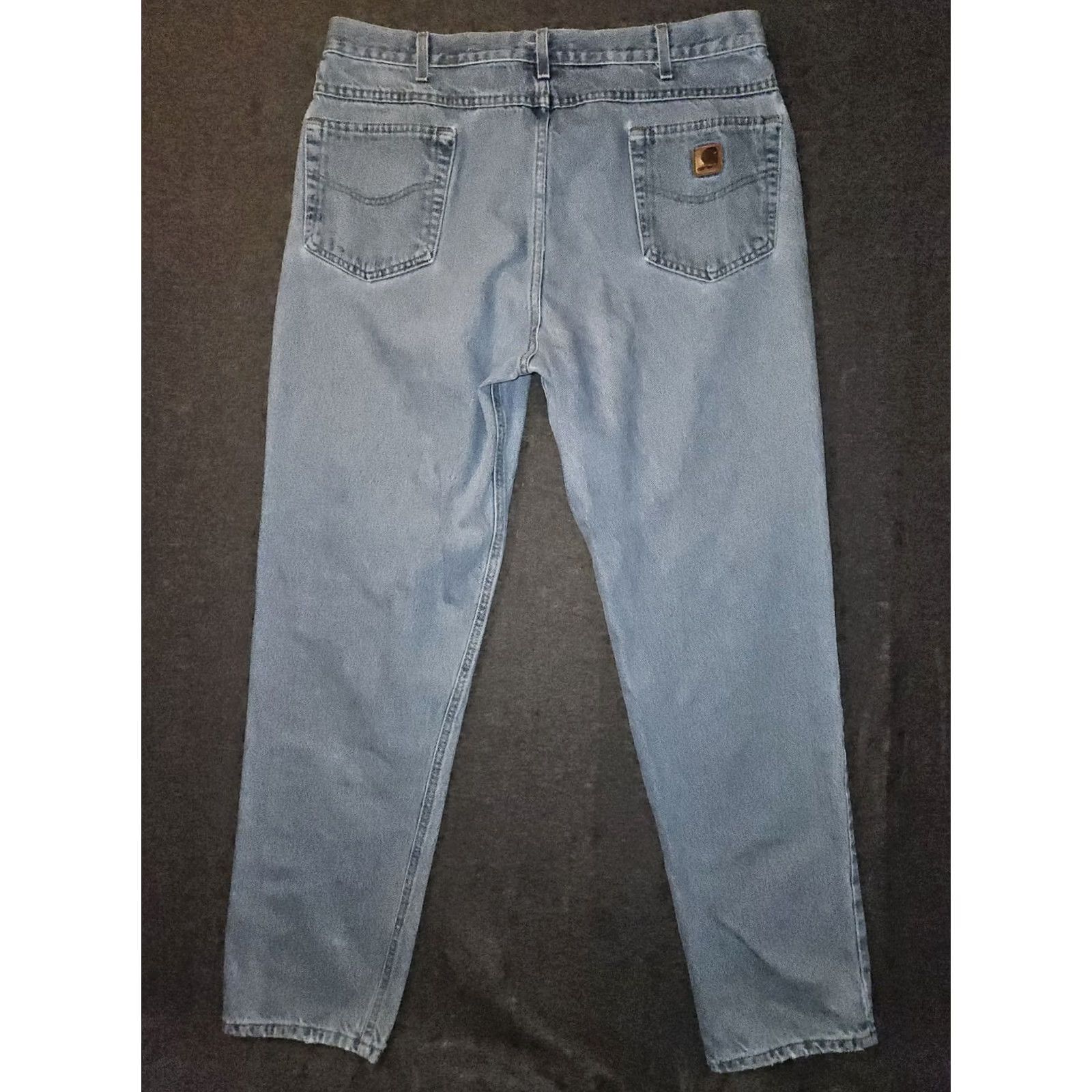 Carhartt Carhartt Jeans Men 40x34 Straight Distressed Blue Denim 90s Logo Workwear Size US 40 / EU 56 - 7 Thumbnail