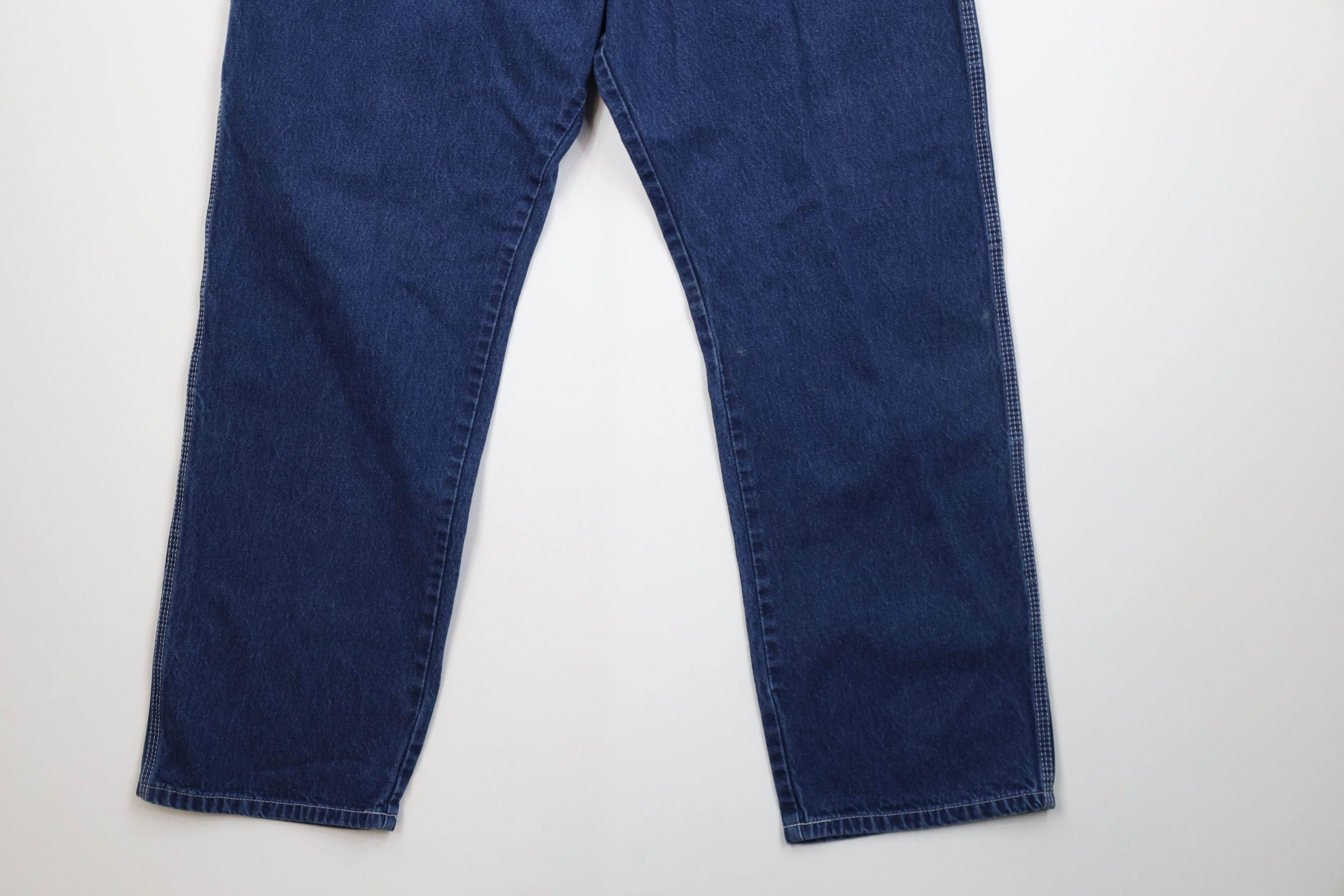 Dickies Vintage 90s Dickies Spell Out Wide Leg Dungaree Denim Jeans Size US 40 / EU 56 - 4 Thumbnail