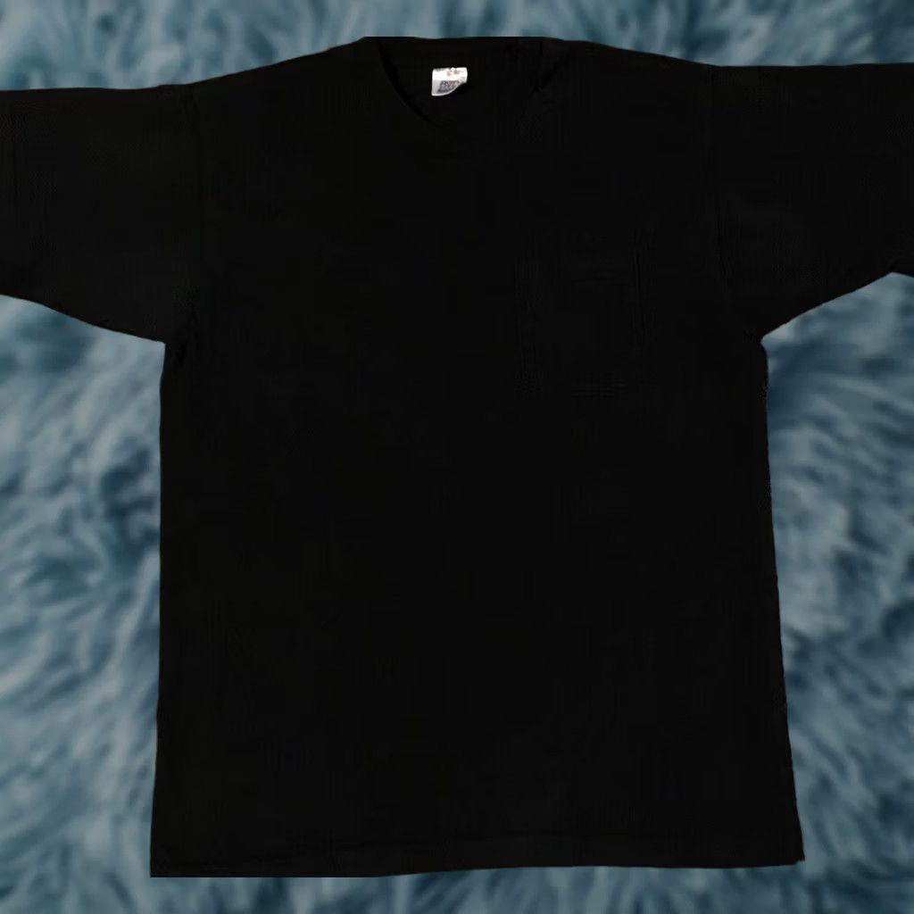 Vintage VINTAGE 90s Faded Distress Shirt XL USA Grunge Biker Punk Skate Surf Trucker PE 80s Shirt Mens XL Black USA Logo Thrashed Pockets Single Stitch Size US XL / EU 56 / 4 - 1 Thumbnail