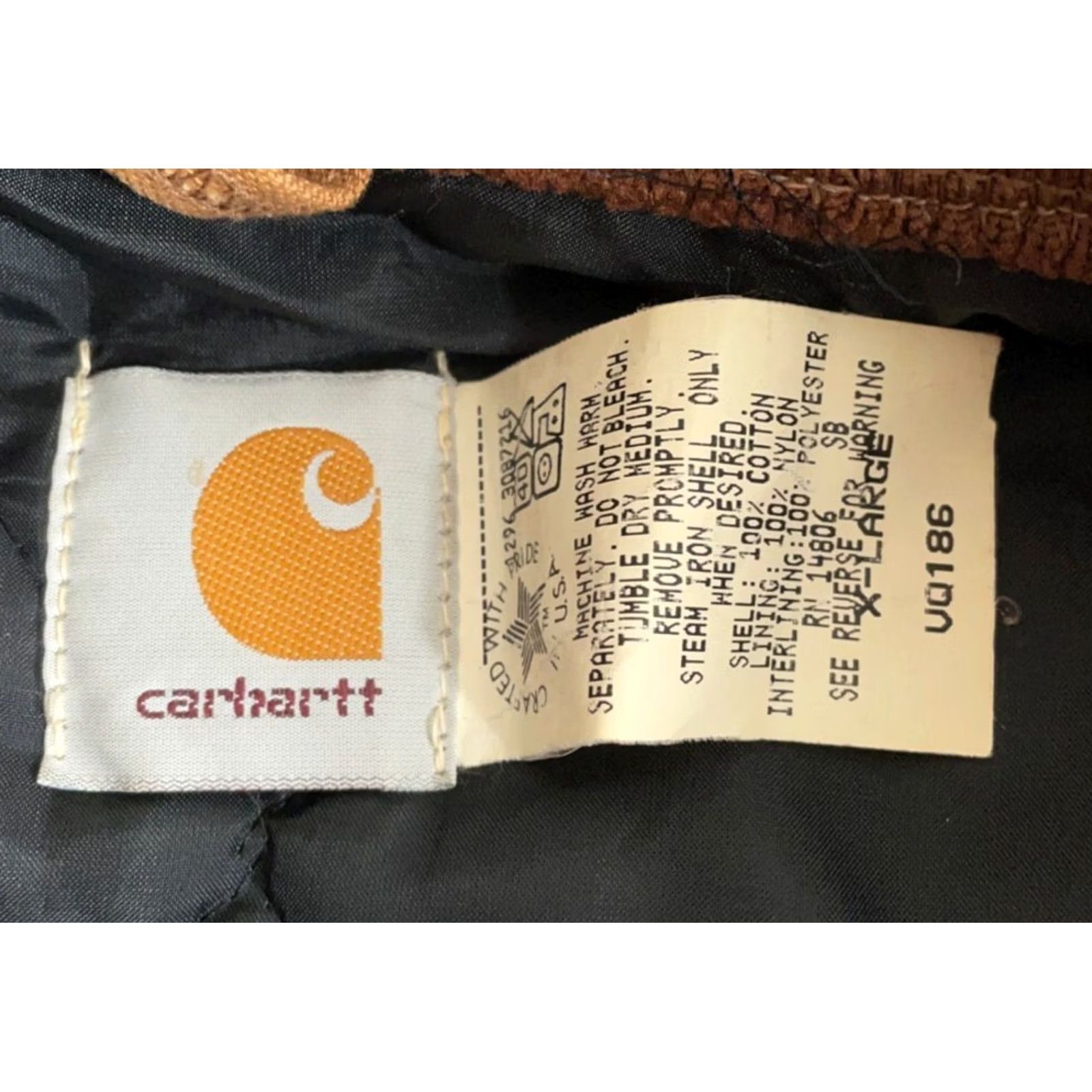 Carhartt VINTAGE Carhartt Vest Quilted Nylon Lined Zip Up Canvas 90s USA Made XL Brown Mens Vest Size US XL / EU 56 / 4 - 4 Thumbnail