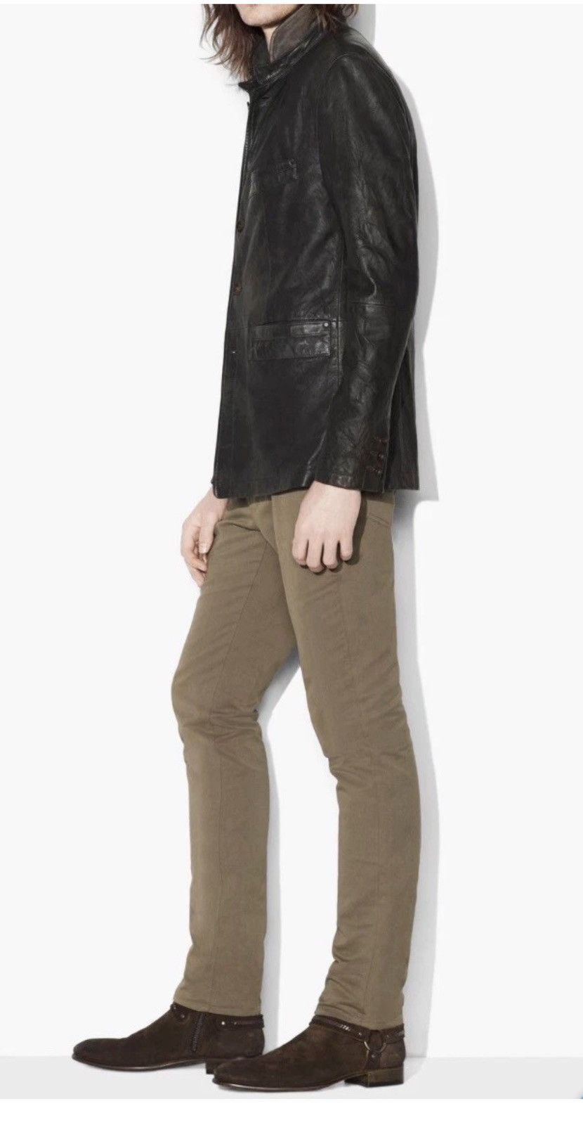 John Varvatos Vintage inspired Leather Jacket EU 46 USA 36. Size US S / EU 44-46 / 1 - 3 Thumbnail