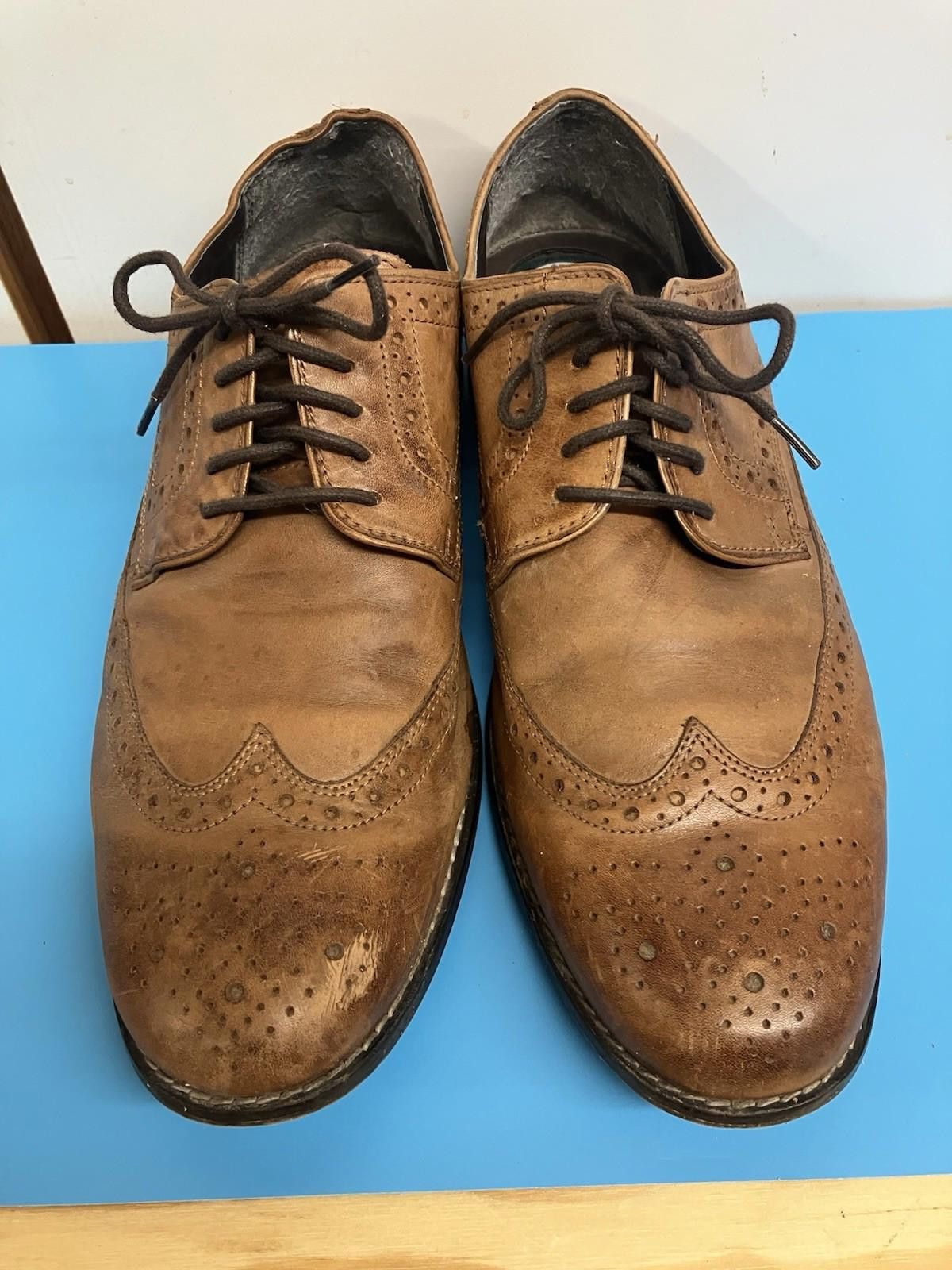 Nunn Bush Nunn Bush Men's Oxford Nelson Cognac Wingtip London Leather Size US 9.5 / EU 42-43 - 6 Thumbnail