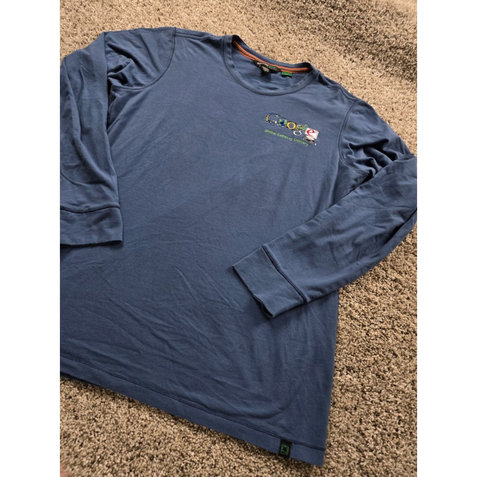 Vintage Vintage Google T Shirt Large Womens Blue 2000s Employee Tech Long Sleeve Y2K Size L / US 10 / IT 46 - 2 Thumbnail
