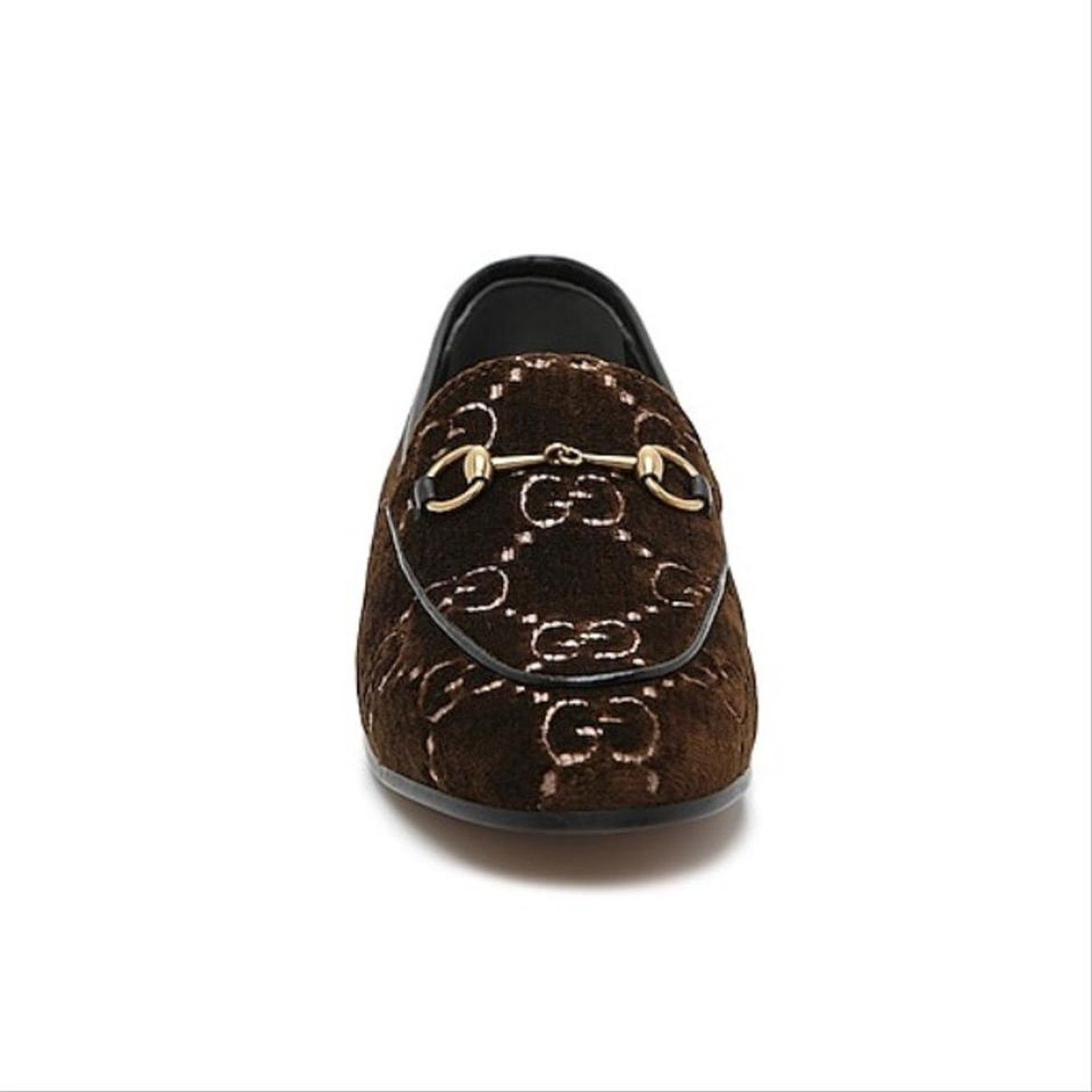 Gucci Jordaan horsebit GG logo velvet leather loafers flats Size US 6 / IT 36 - 5 Thumbnail