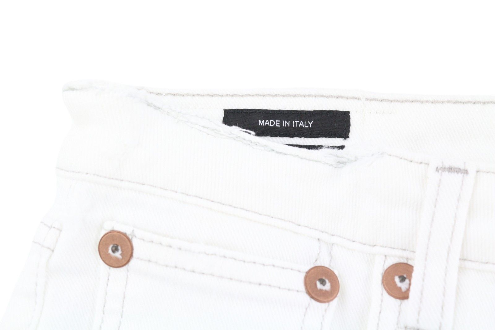 R13 KICK FIT 27 Bale White Flared Cropped Light Jeans 86195 Size 27" / US 4 / IT 40 - 13 Thumbnail