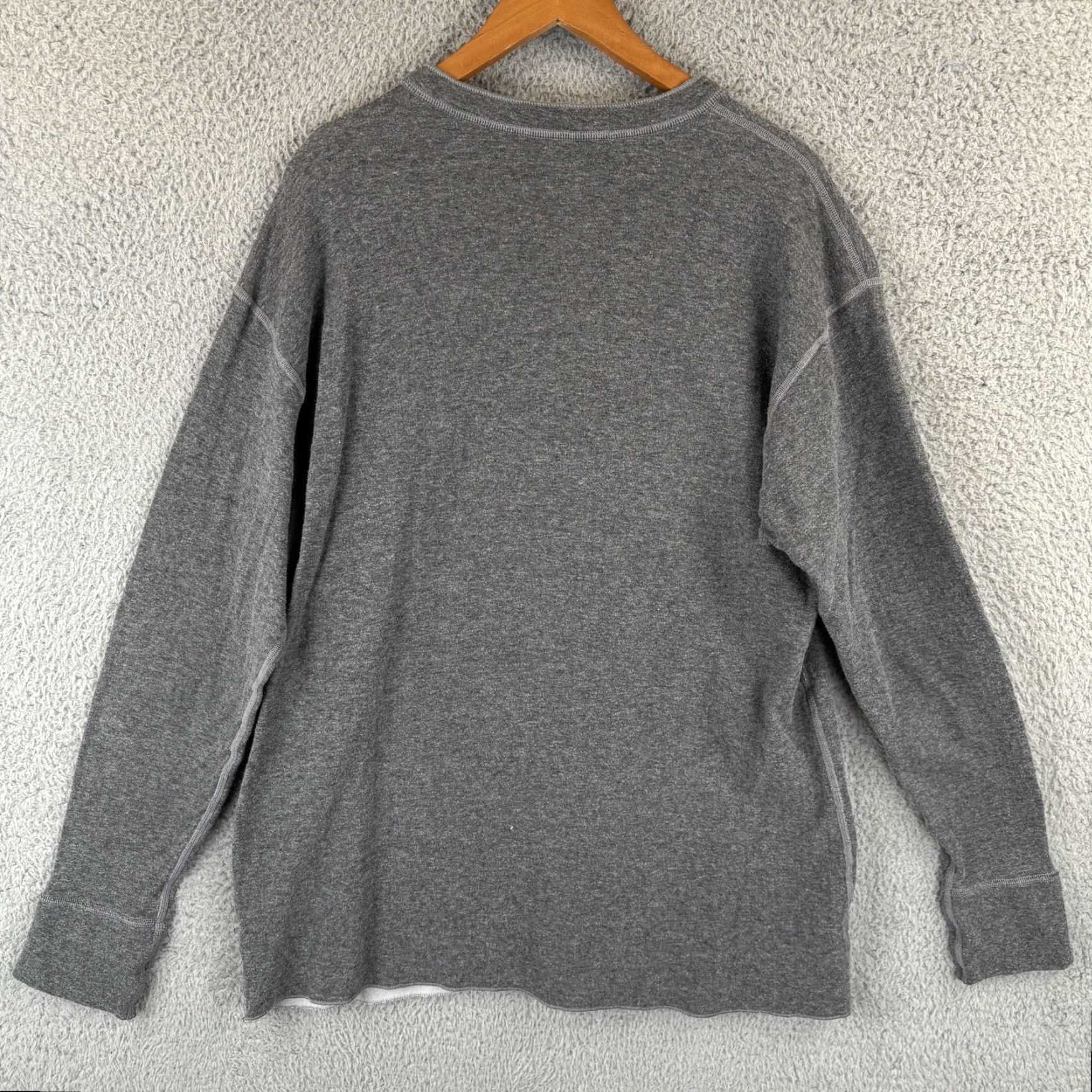 Vintage LL Bean River Driver Henley Shirt Mens XL Tall Gray Cotton Wool Nylon Pullover Size US XL / EU 56 / 4 - 3 Thumbnail
