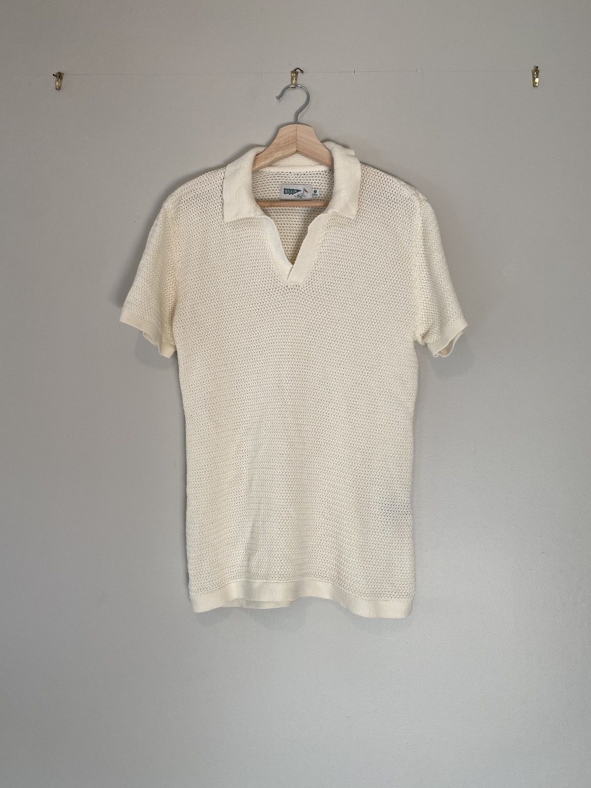 Wellen Surf Wellen White Crochet Polo Size US S / EU 44-46 / 1 - 1 Thumbnail