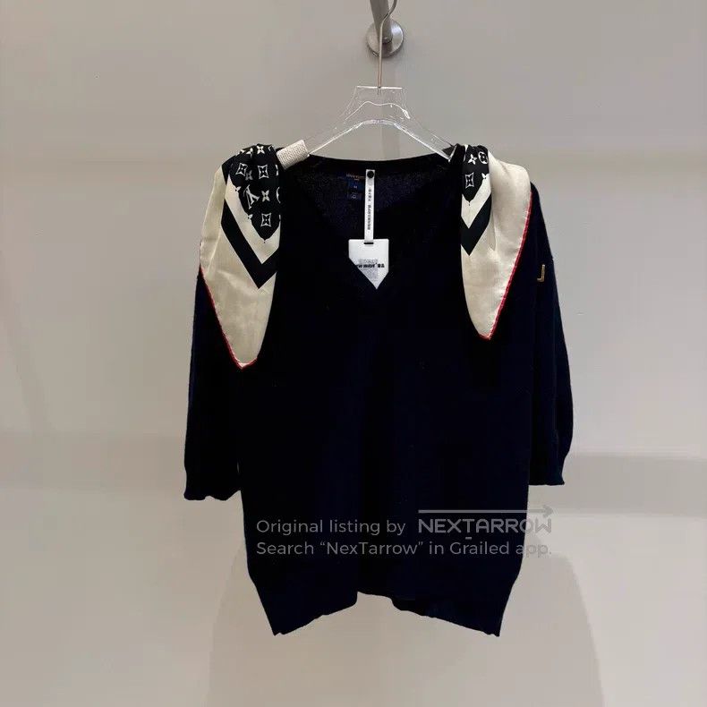 Louis Vuitton Dark Blue V-Neck Sweater
