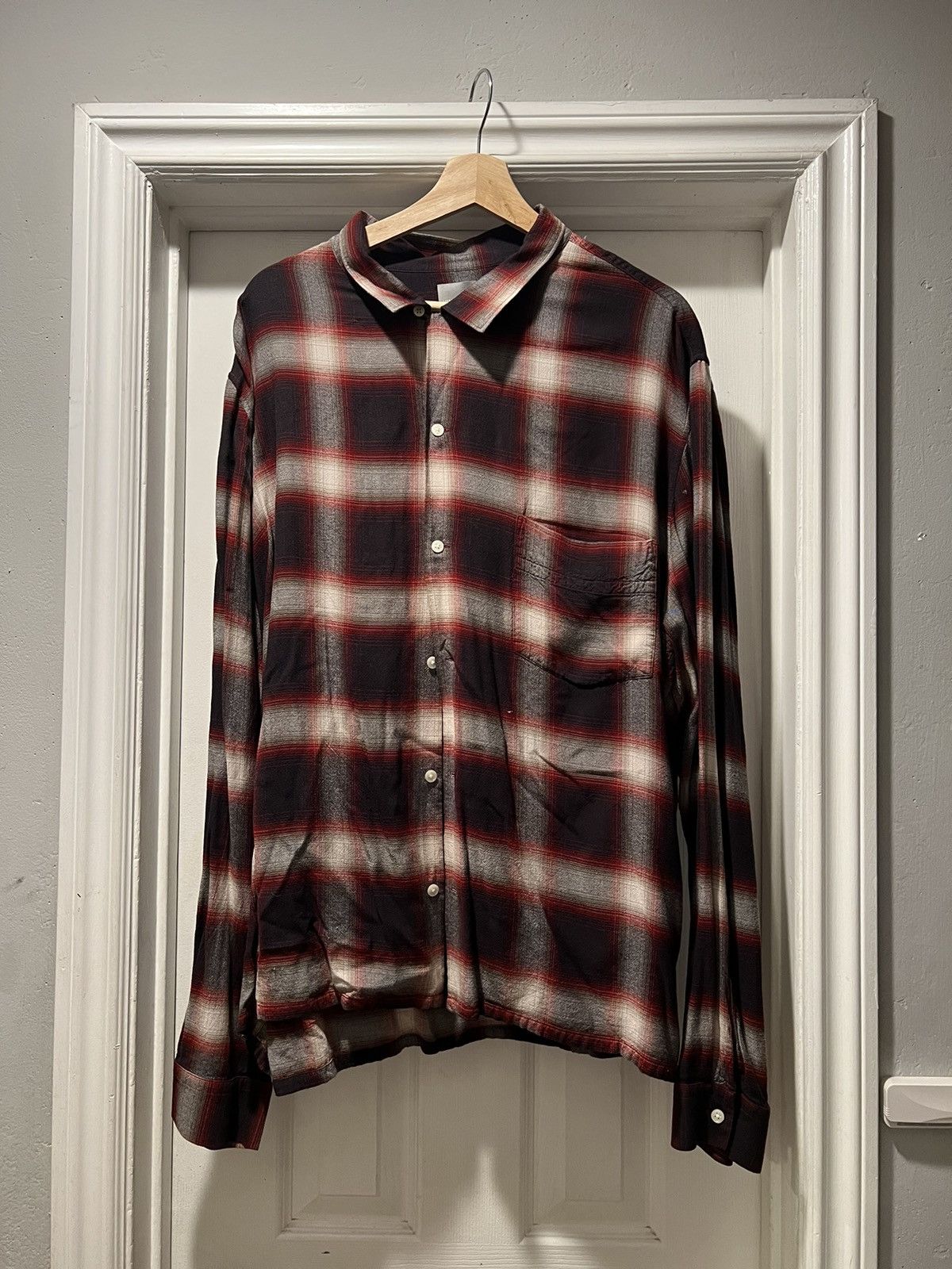 image of Red Vince Flannel in Red Plaid, Men's (Size 2XL)