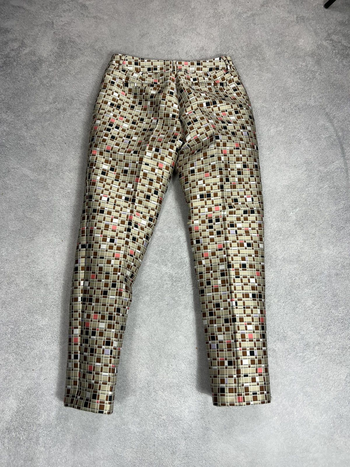 Fendi Fendi Women's Made In Italy Wool Silk Blend Geometric Print Size 42S - 12 Thumbnail