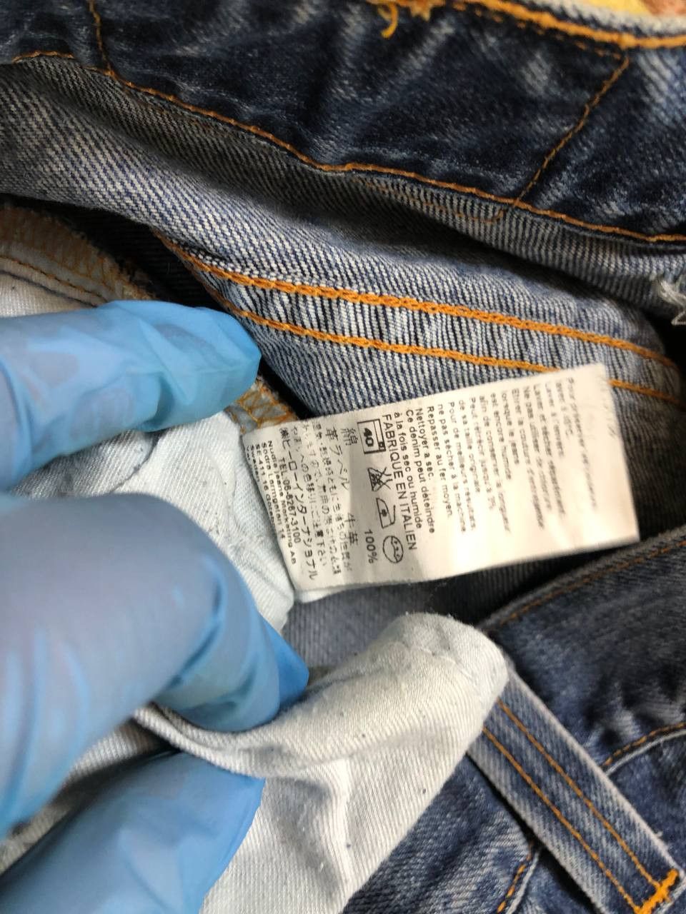 Nudie Jeans Nudie Jeans Men's Distressed Button Fly Dark Den Size US 31 - 4 Thumbnail