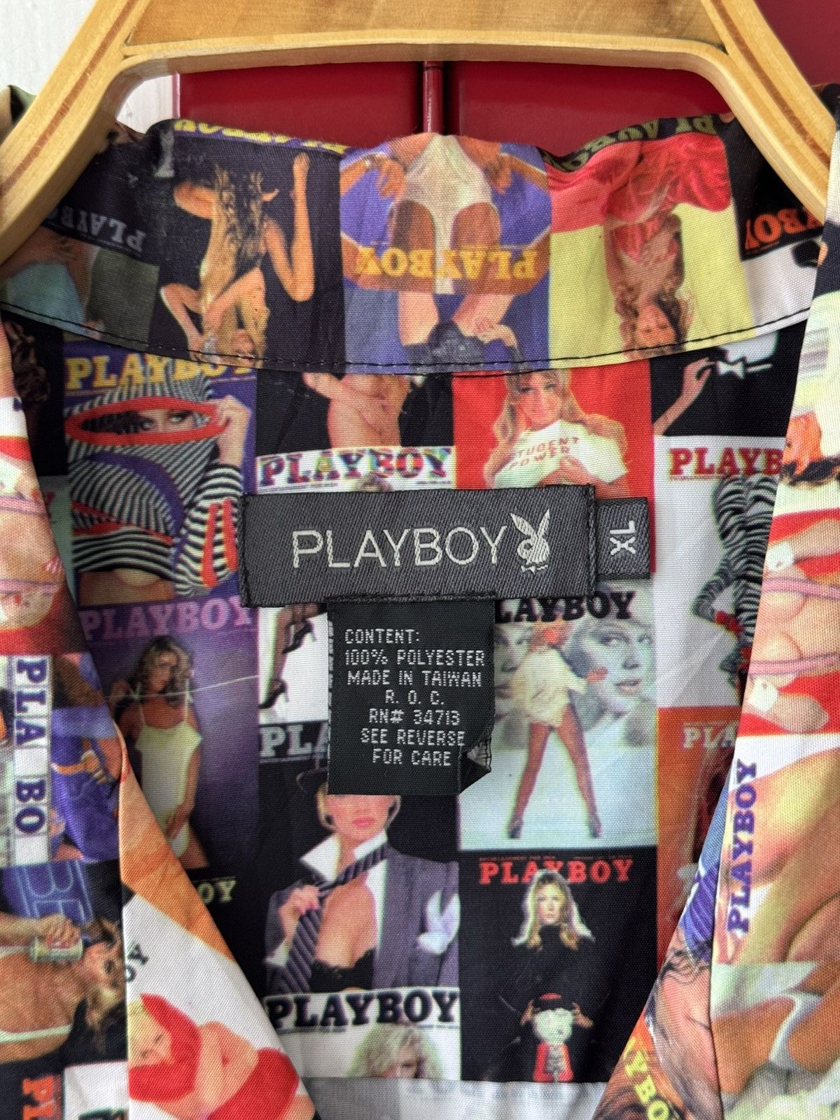 Playboy Vintage Playboy Magazine Cover Monogram 90's Polo Shirt Size US XL / EU 56 / 4 - 5 Thumbnail
