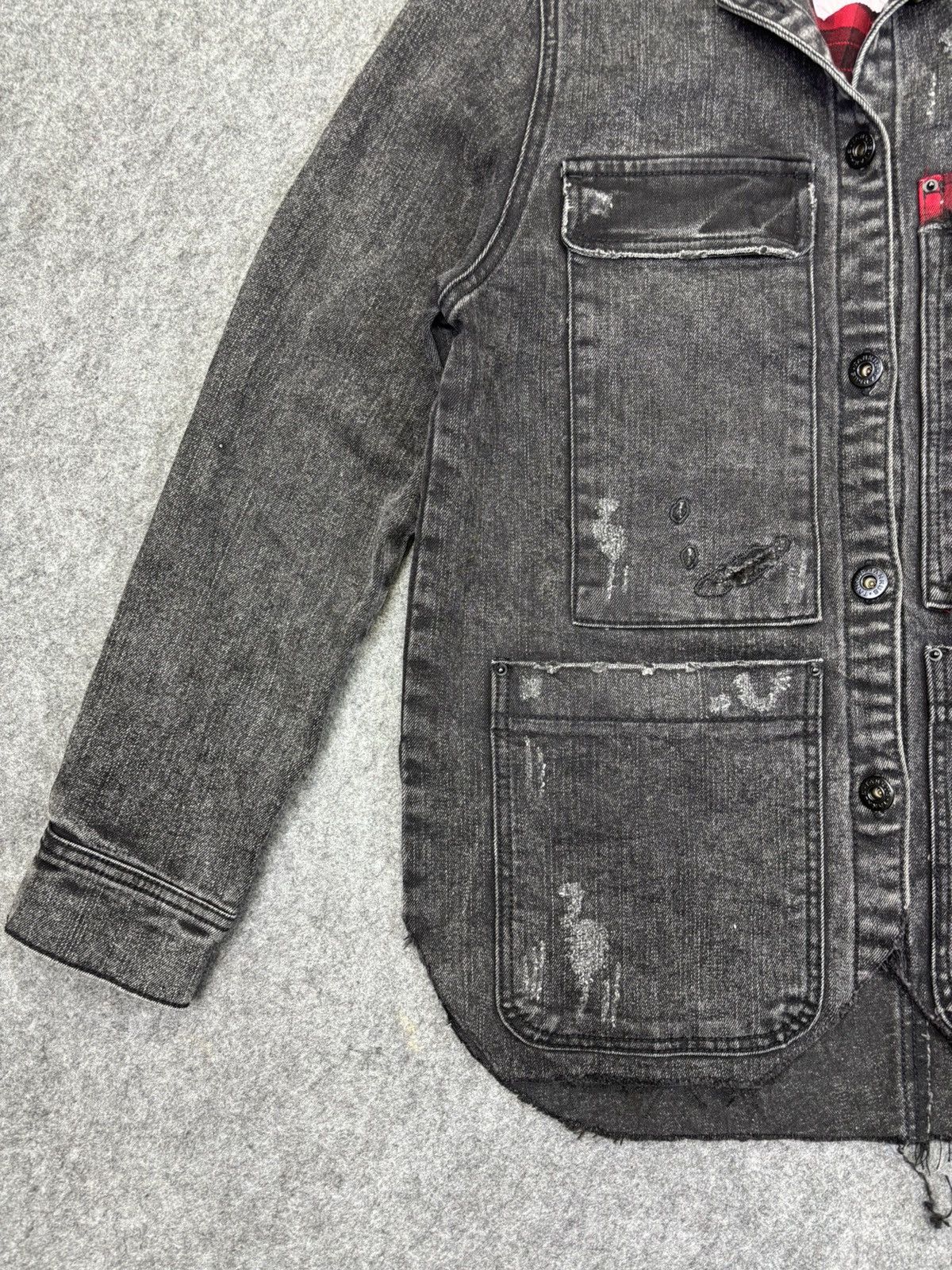Other 💥Designer Style💥Tankus Distresed Patchwork Denim Jacket F934 Size US S / EU 44-46 / 1 - 7 Thumbnail