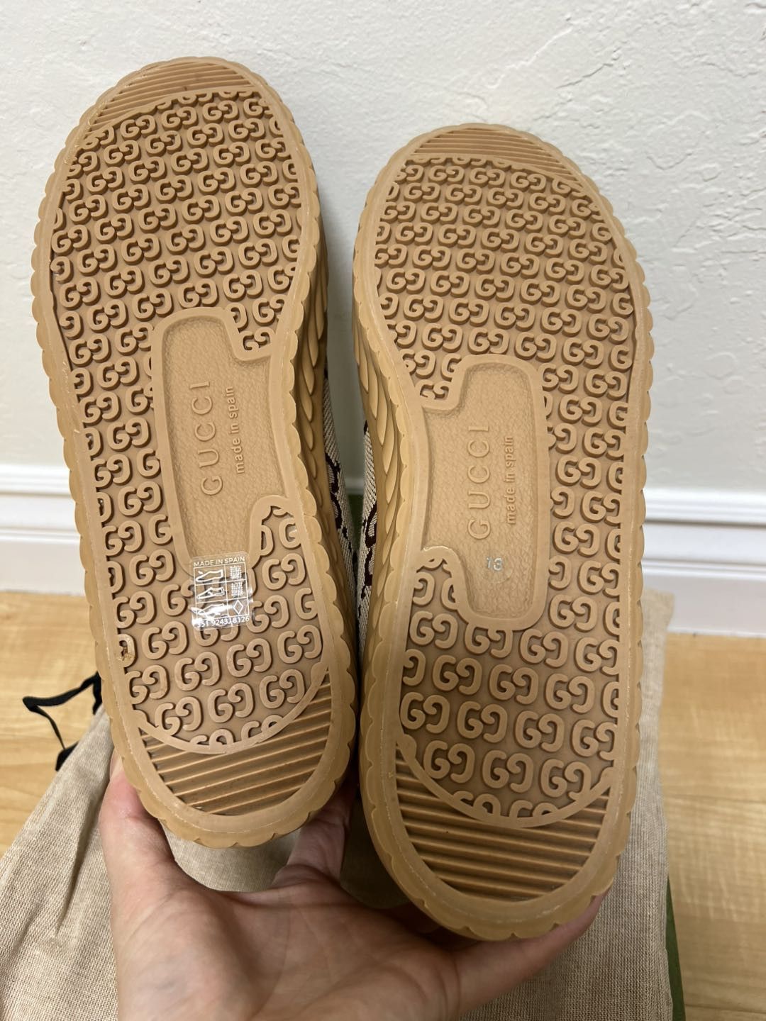 Gucci Gucci Maxi GG High Top Beige Ebony Size US 13 / EU 46 - 6 Thumbnail