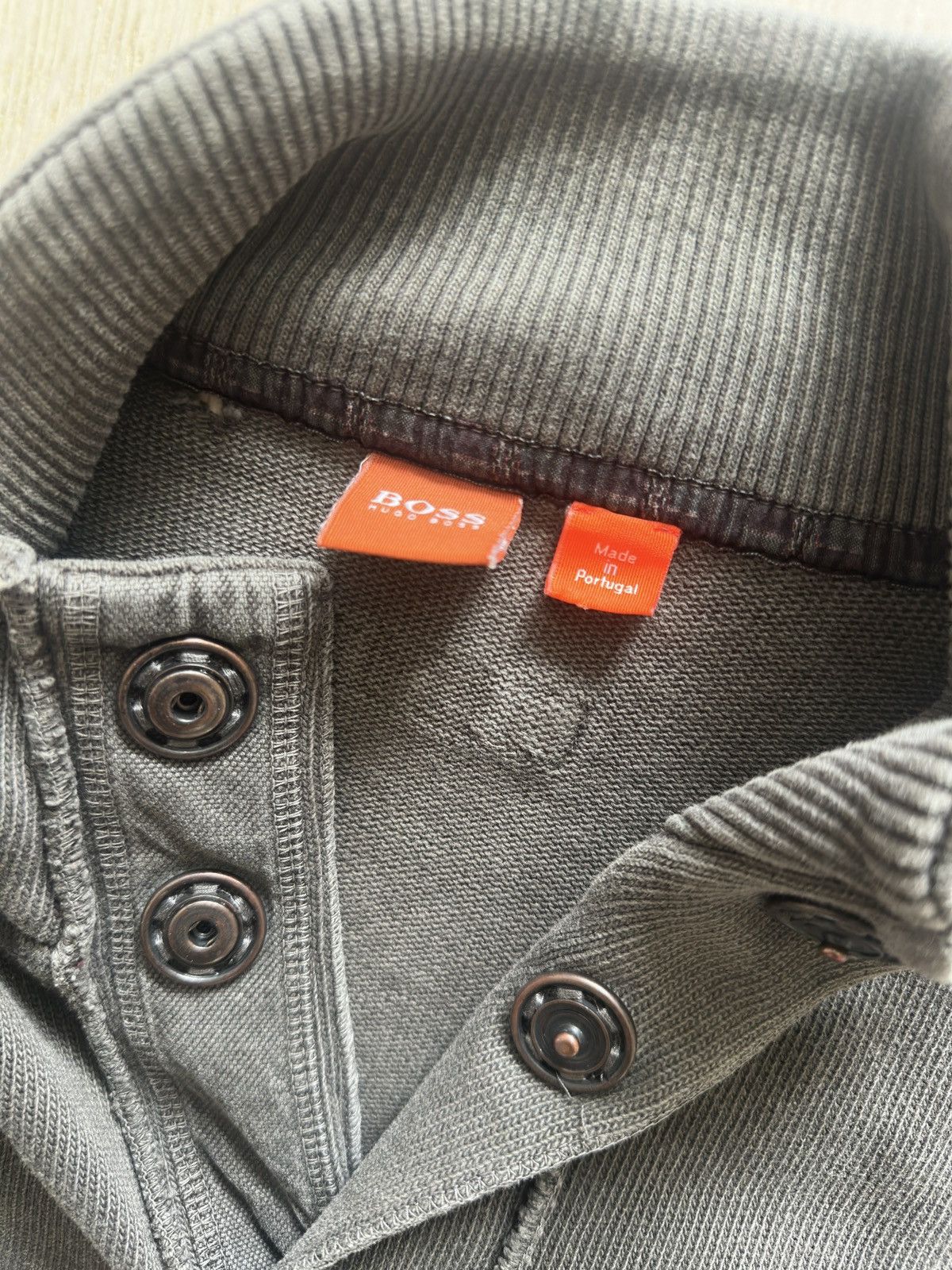 Hugo Boss Hugo Boss Orange Distressed Cardigan Size US L / EU 52-54 / 3 - 3 Thumbnail
