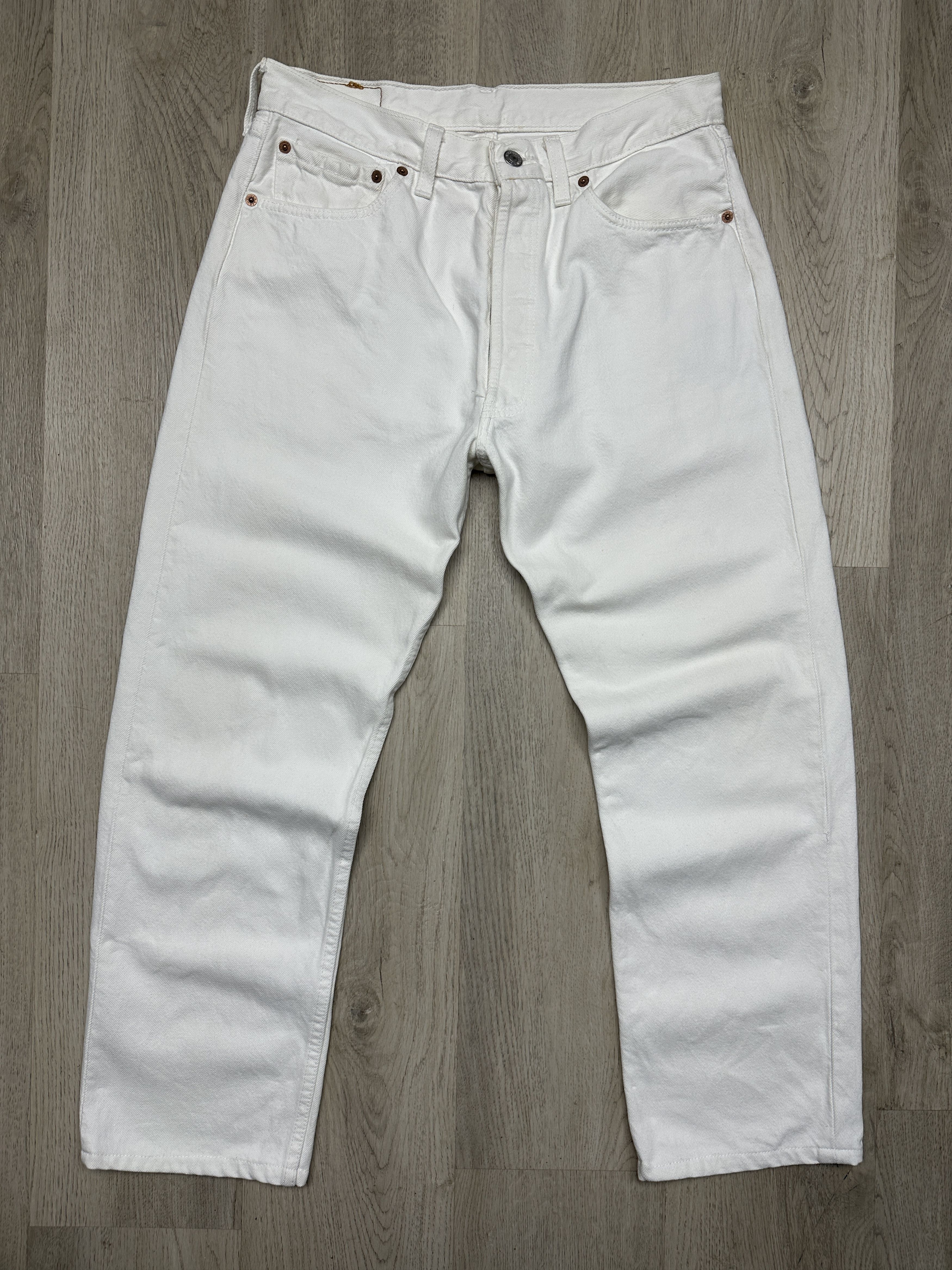 Levi's Levi's 501 90s Vintage White Denim Pants Jeans Size US 32 / EU 48 - 4 Thumbnail