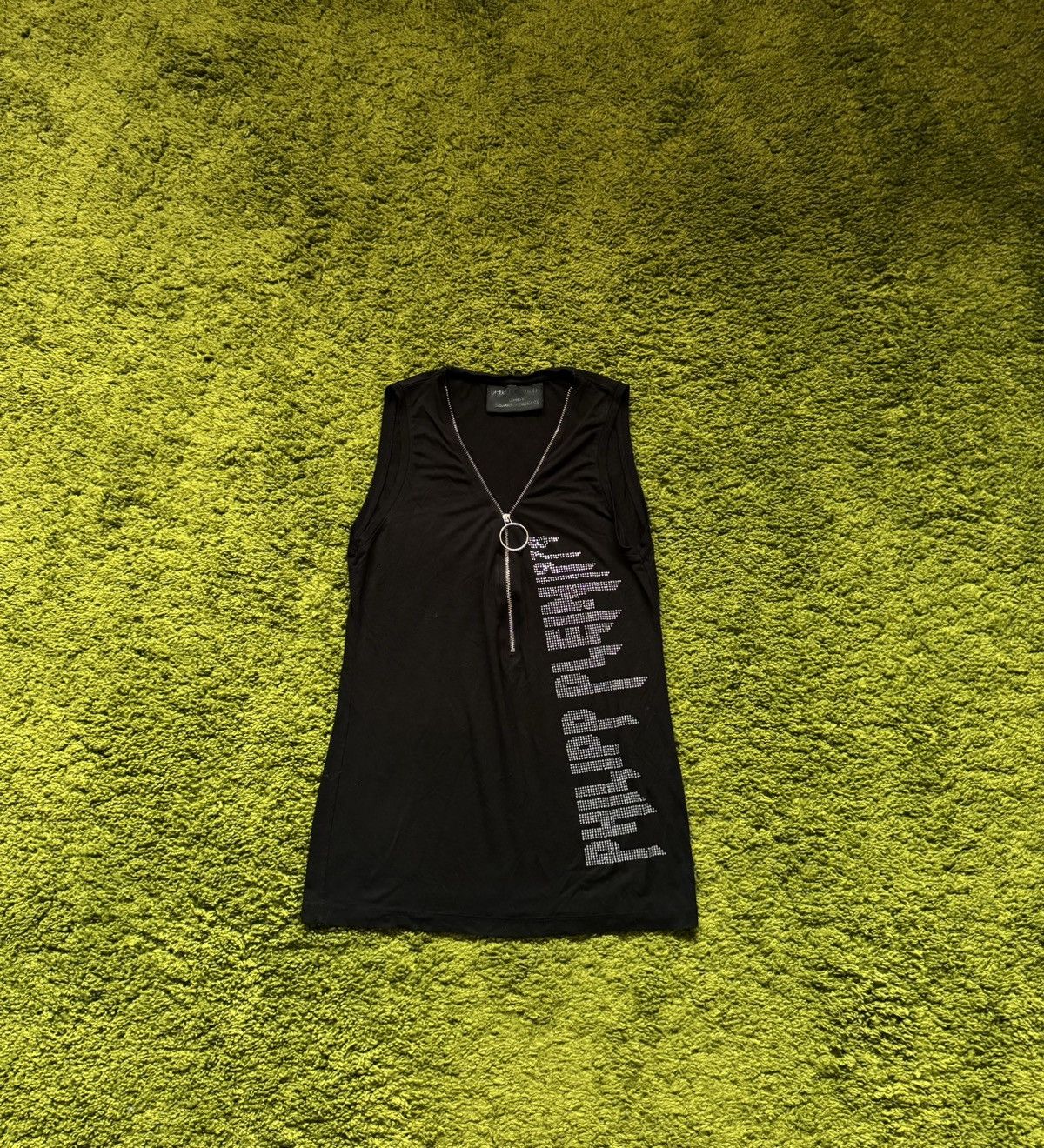 Designer × Philipp Plein Philipp Plein avant garde rhinestones logo tank top Size M / US 6-8 / IT 42-44 - 1 Thumbnail