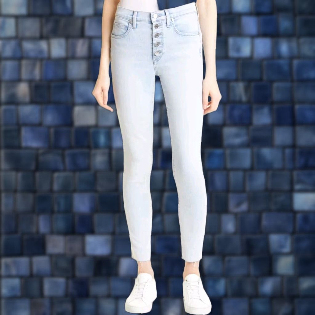 Veronica Beard VERONICA BEARD Debbie High Rise Skinny Jean 31/12 Everest Light Wash Jeans Women Regular Size 31 Blue Size 24" / US 00 / IT 34 - 1 Thumbnail