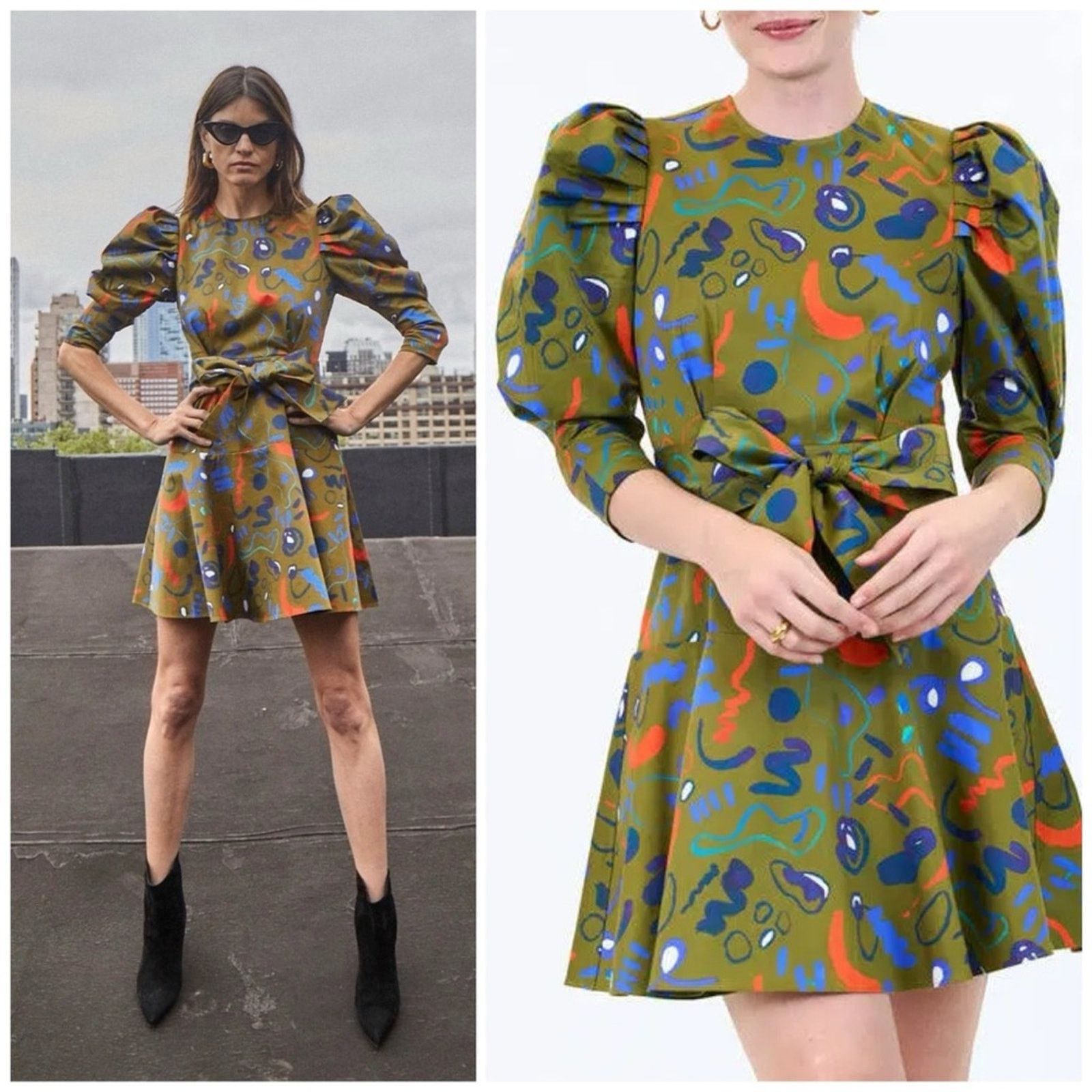 Hunter Bell Hunter Bell Madeline Dress Mini Floral Poplin Tie Waist 2 Size XS / US 0-2 / IT 36-38 - 9 Thumbnail