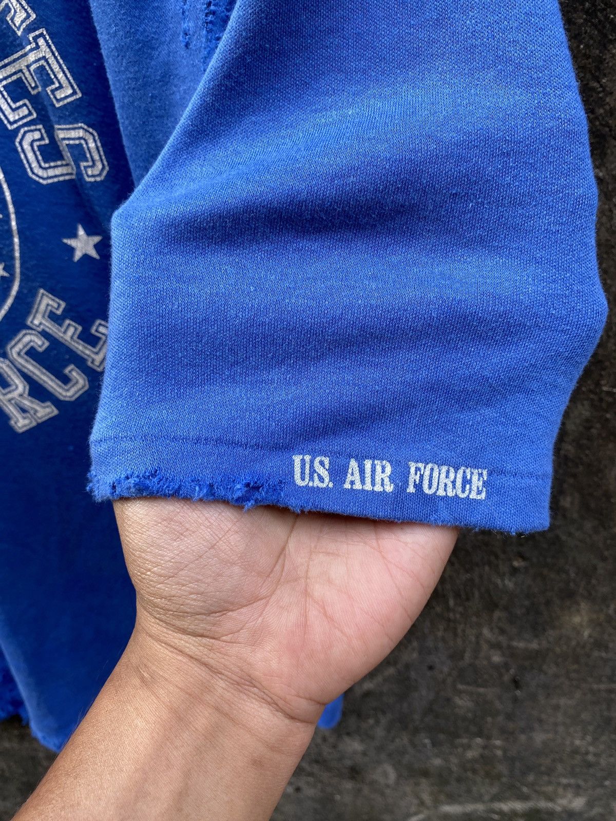 Vintage 90’s Thrashed US Air Force Faded Shirt Distressed Erd Grunge Size US M / EU 48-50 / 2 - 8 Thumbnail