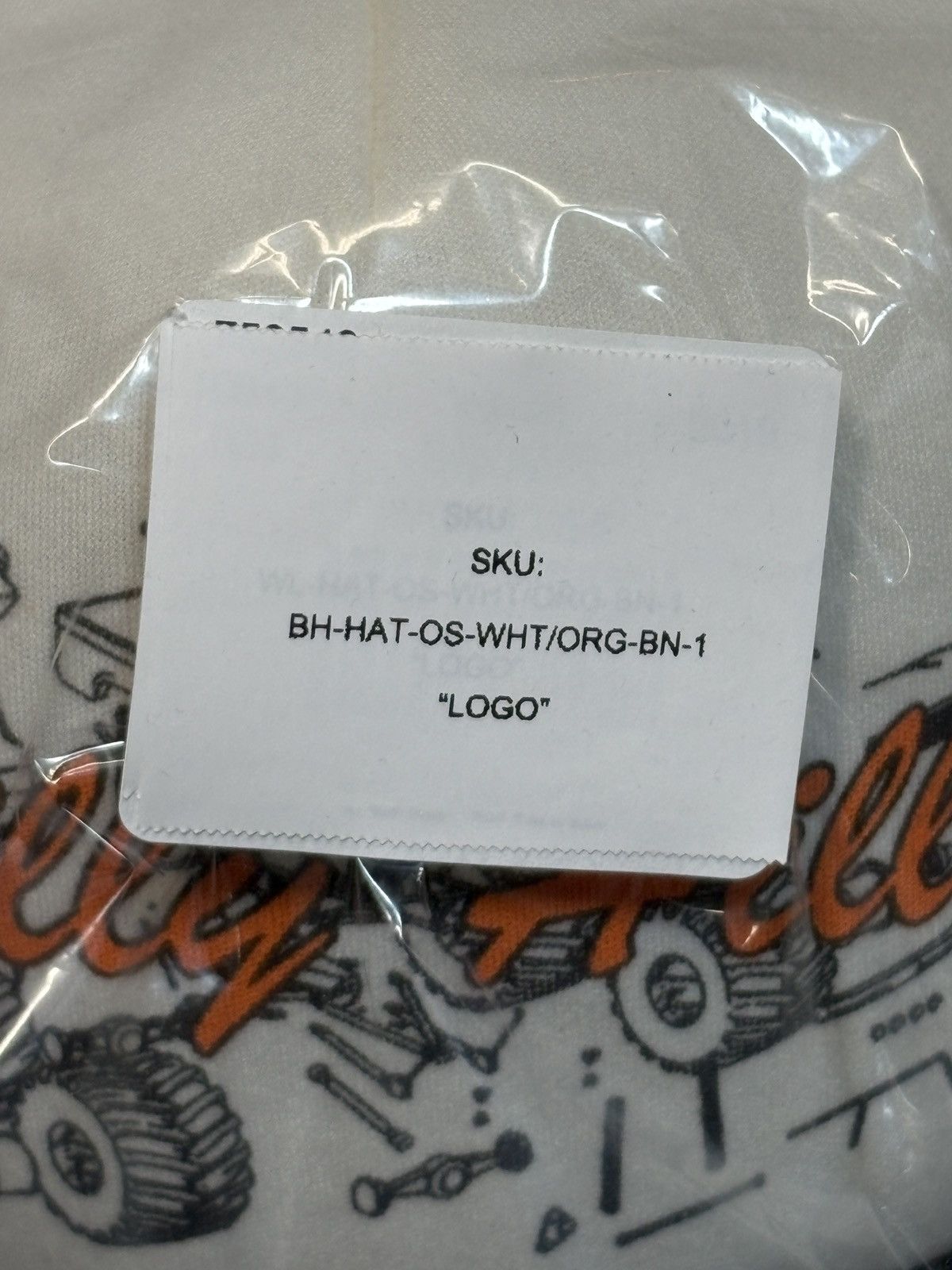 Billy Hill 2021 Billy Hill White/Orange Logo Trucker Mesh Hat OSFM Size ONE SIZE - 8 Thumbnail