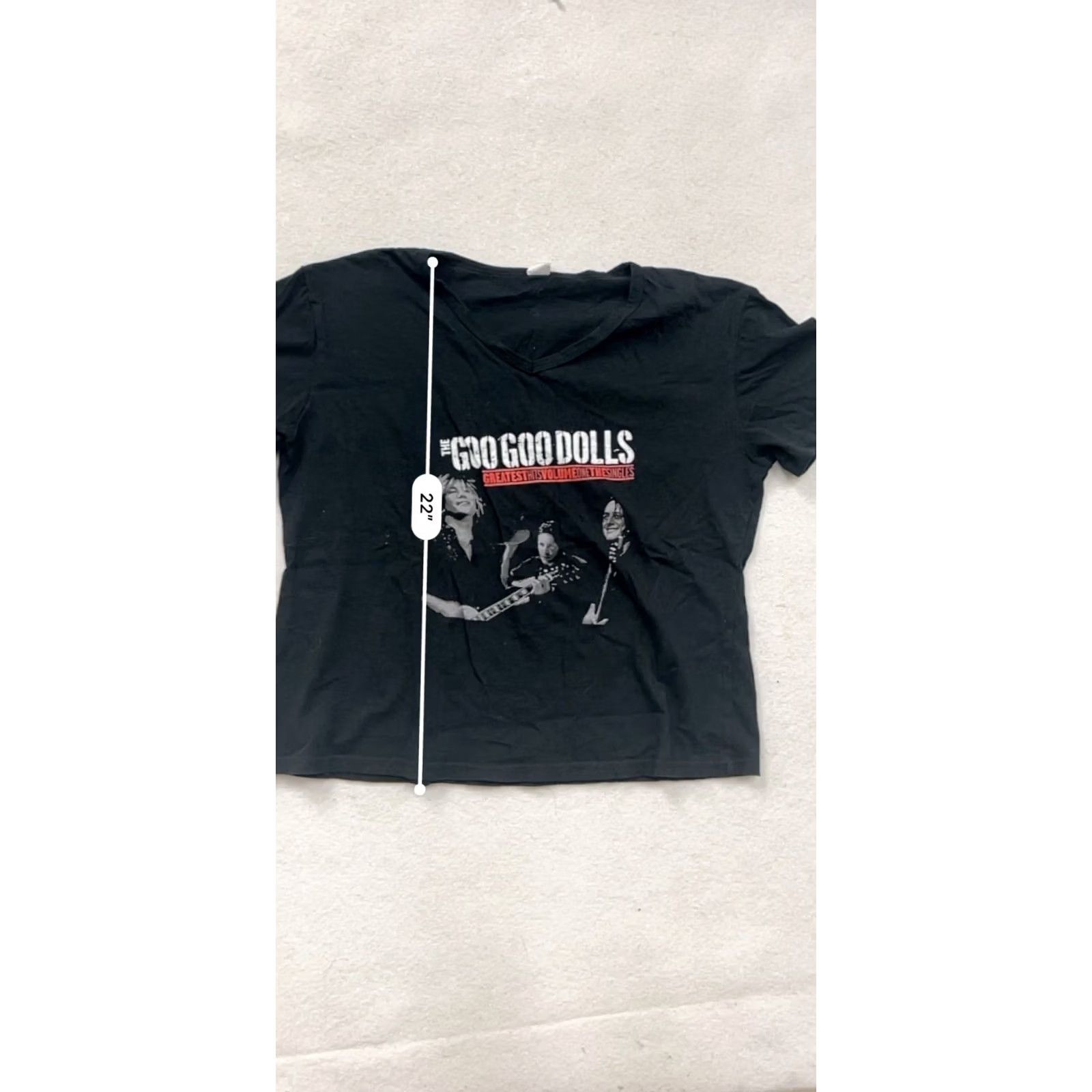 Vintage Goo Goo Dolls Womens XL T-Shirt Black Graphic Shirt V-Neck Short Sleeve Womens XL Size XL / US 12-14 / IT 48-50 - 7 Thumbnail