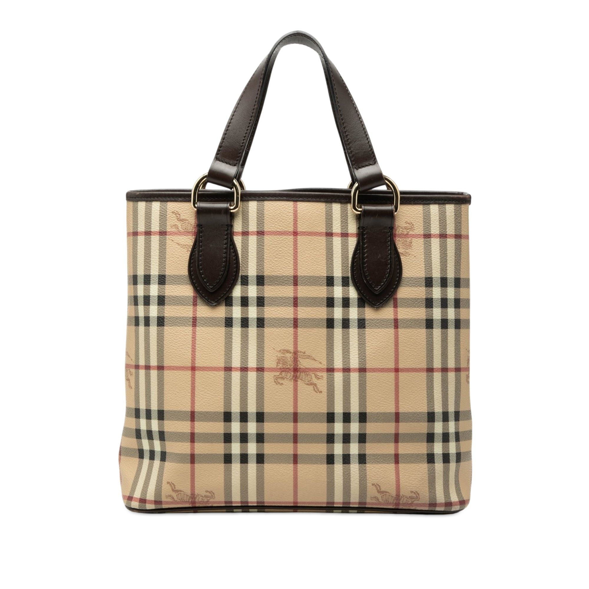 Burberry Haymarket Check Coated Canvas Tote Size ONE SIZE - 1 Thumbnail