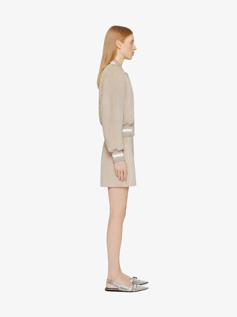 Givenchy o1n1vont0326 Varsity Jacket in Beige Size XXS / US 00 / IT 34 - 4 Thumbnail