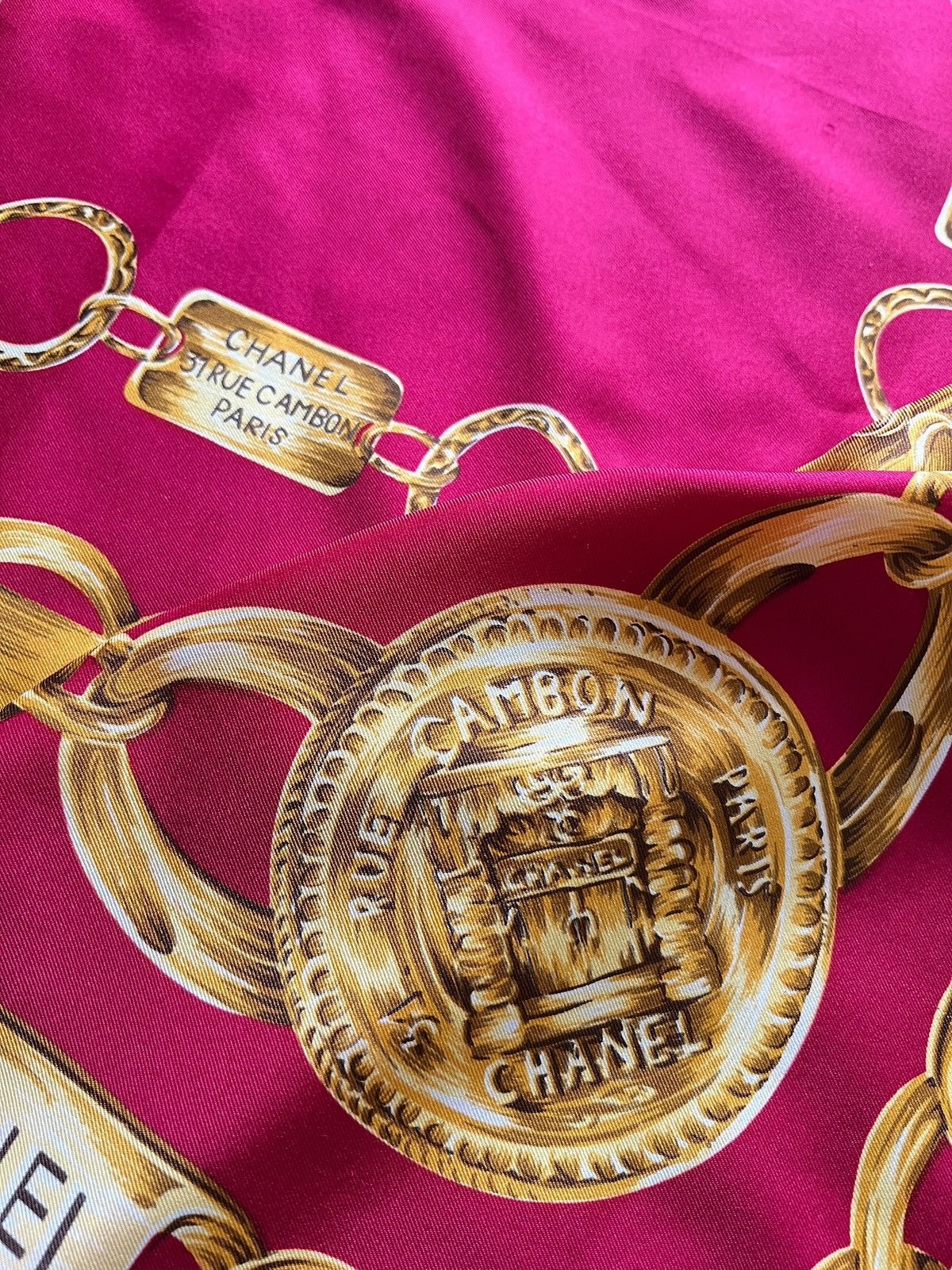 Chanel Vintage Chanel Silk Scarf Size ONE SIZE - 17 Thumbnail