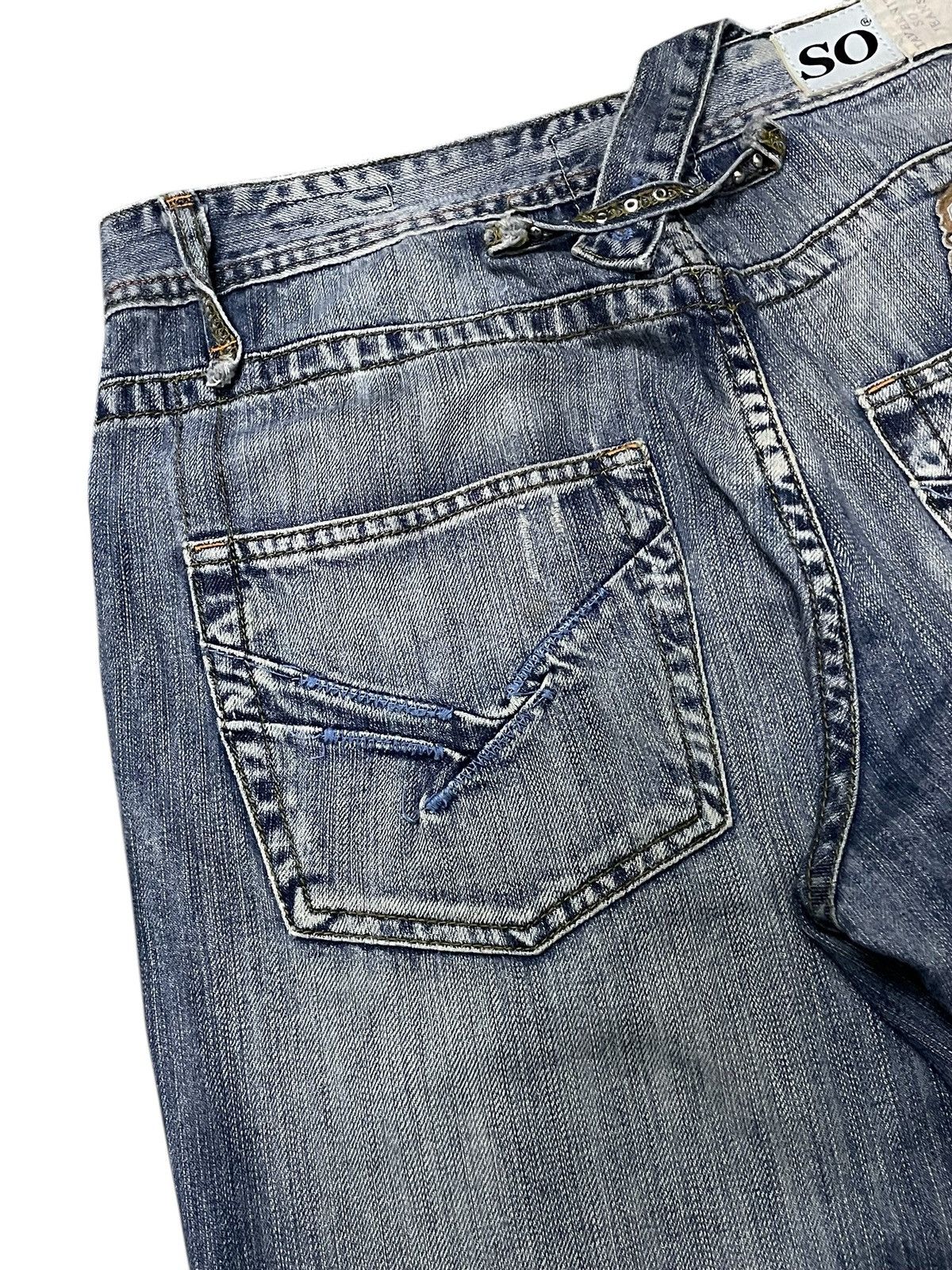 Hysteric Glamour Taverniti 🪝 Hooks Embellished Patched Baggy Loose Jeans Size US 31 - 20 Thumbnail