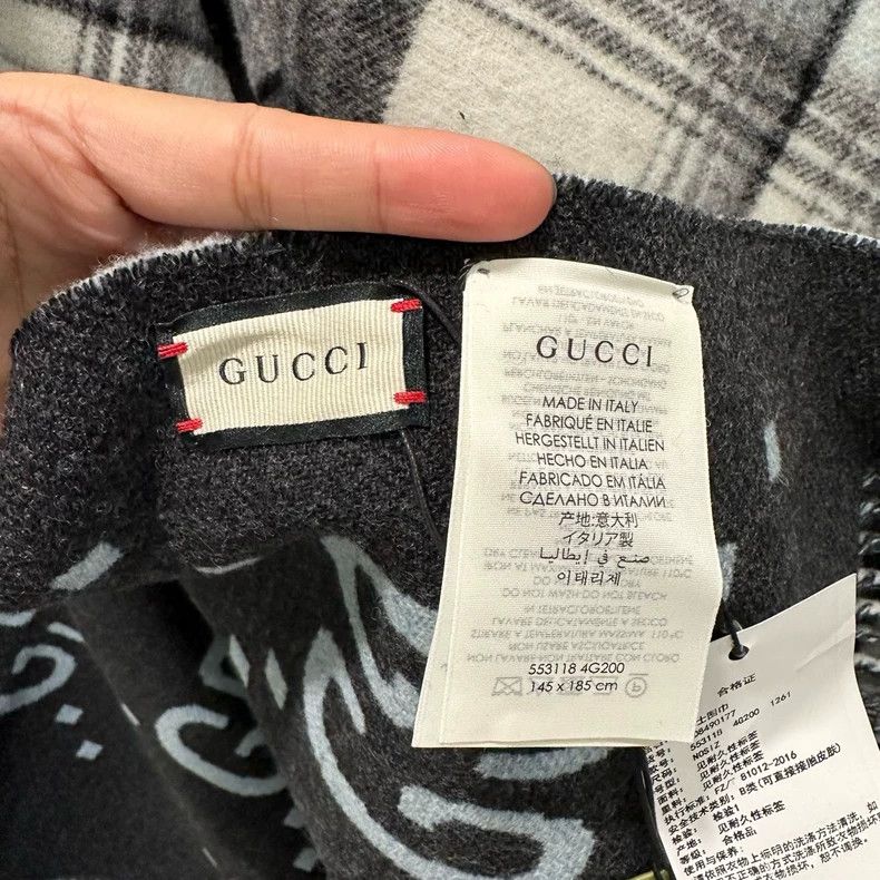 Gucci Gucci Size 145*185 Double-sided full-print plaid striped sh Size US XS / EU 42 / 0 - 5 Thumbnail