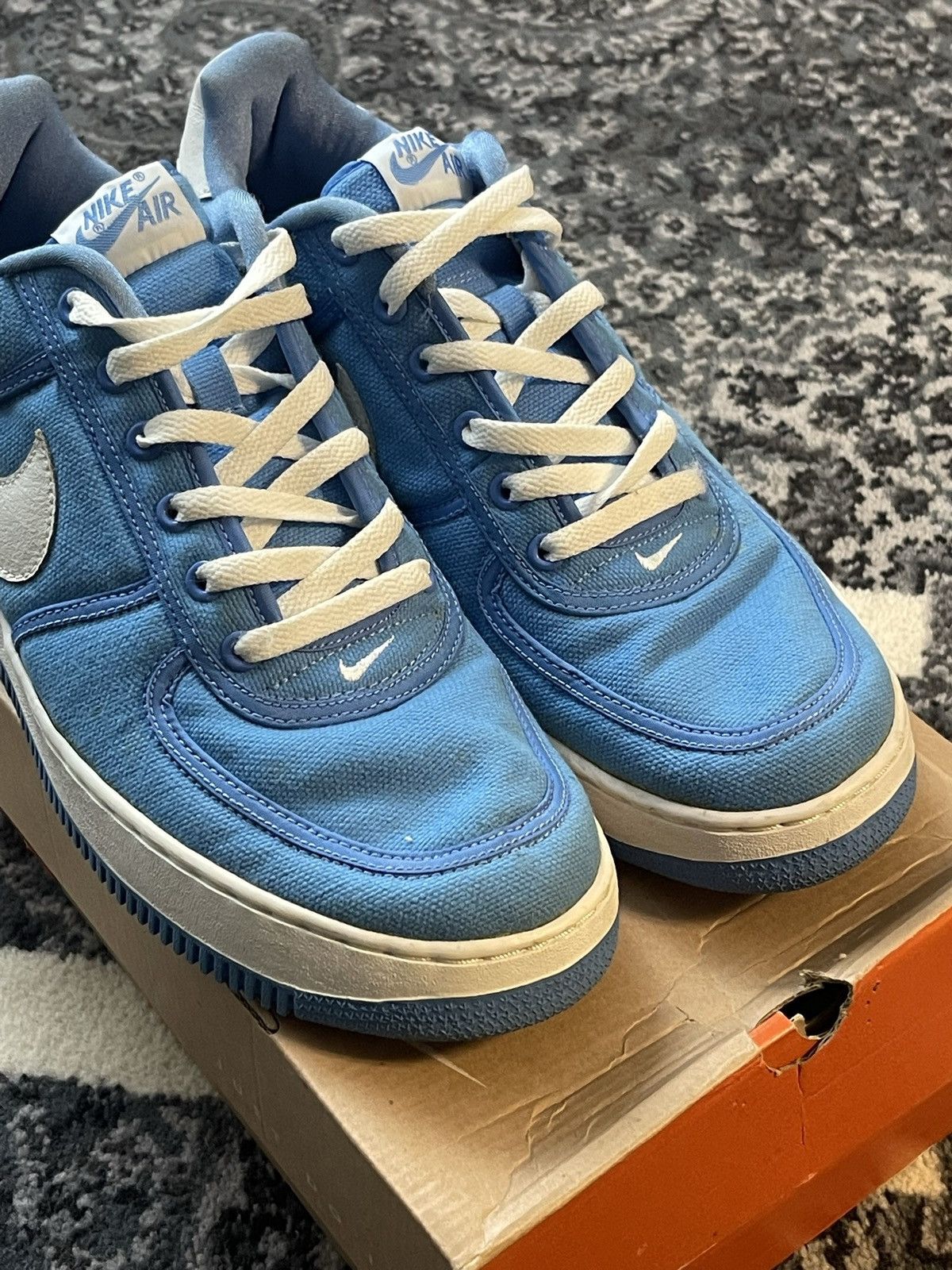 Nike Nike Air Force 1 Blue Canvas 2001 Size 11 Size US 11 / EU 44 - 3 Thumbnail