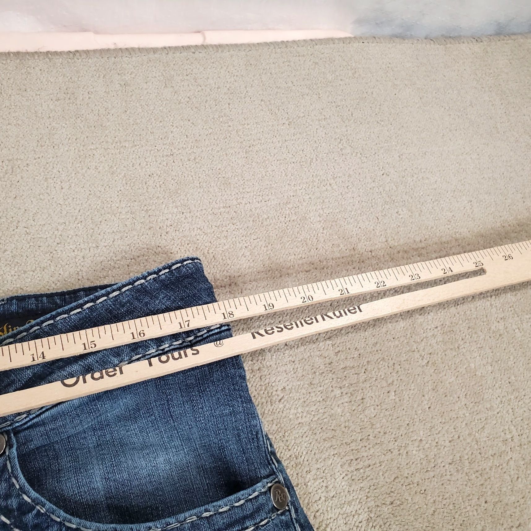 Wrangler Wrangler Jeans Mens 36x30 Blue Slim Straight Leg Medium Wash Rodeo 47 Rock Retro Logo Cowboy Southwest Pockets Mens Size US 36 / EU 52 - 4 Thumbnail